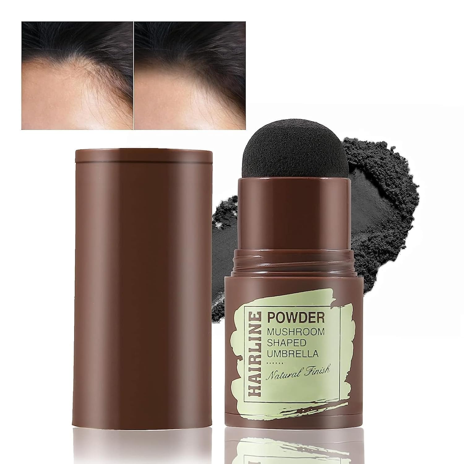 Quick Hair Root Touch-Up Stick – Natural Hairline Powder (Black and Brown)