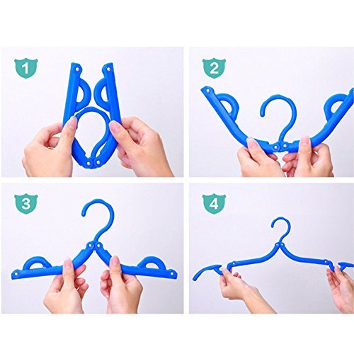 Portable Foldable Clothes Drying Rack Hangers for Travel (pack of 6)