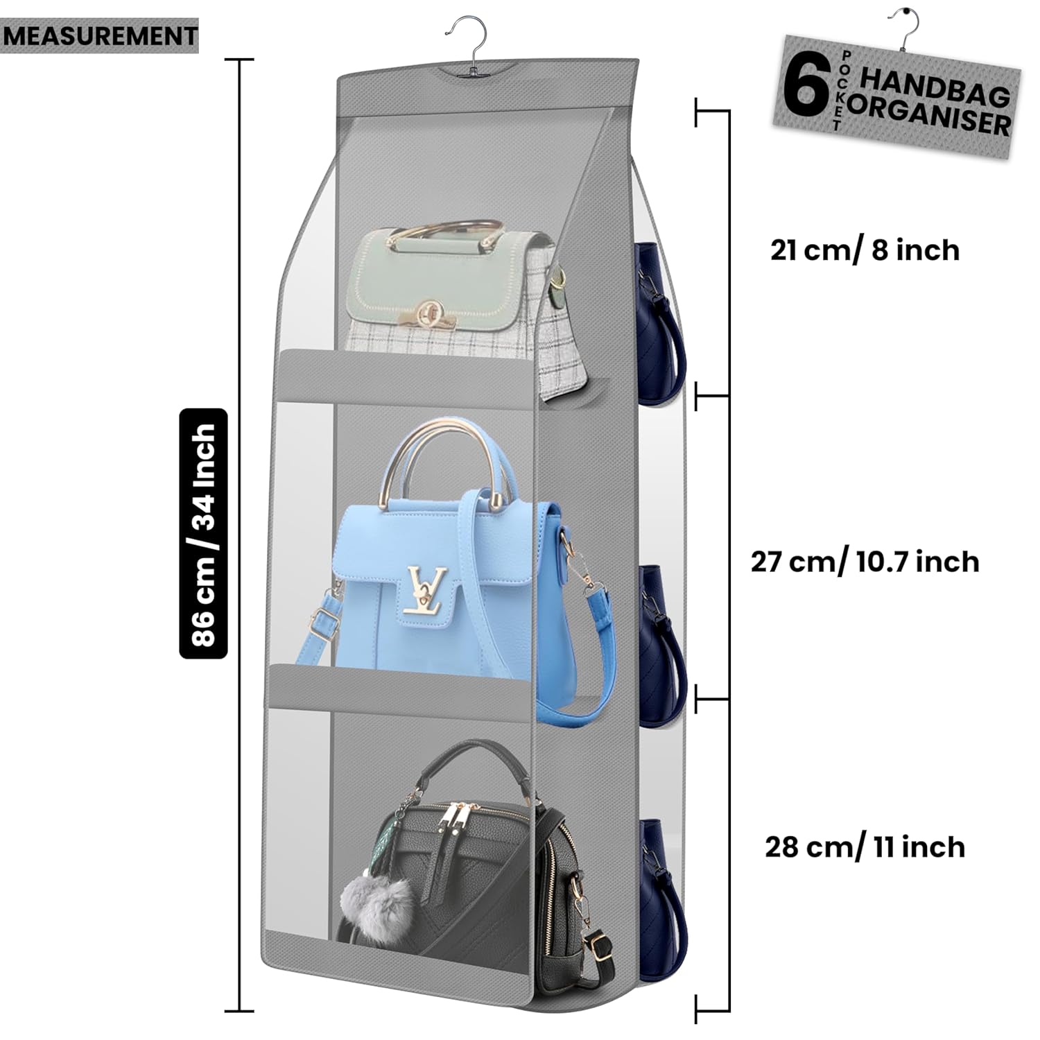 6 Pocket Purse organizer