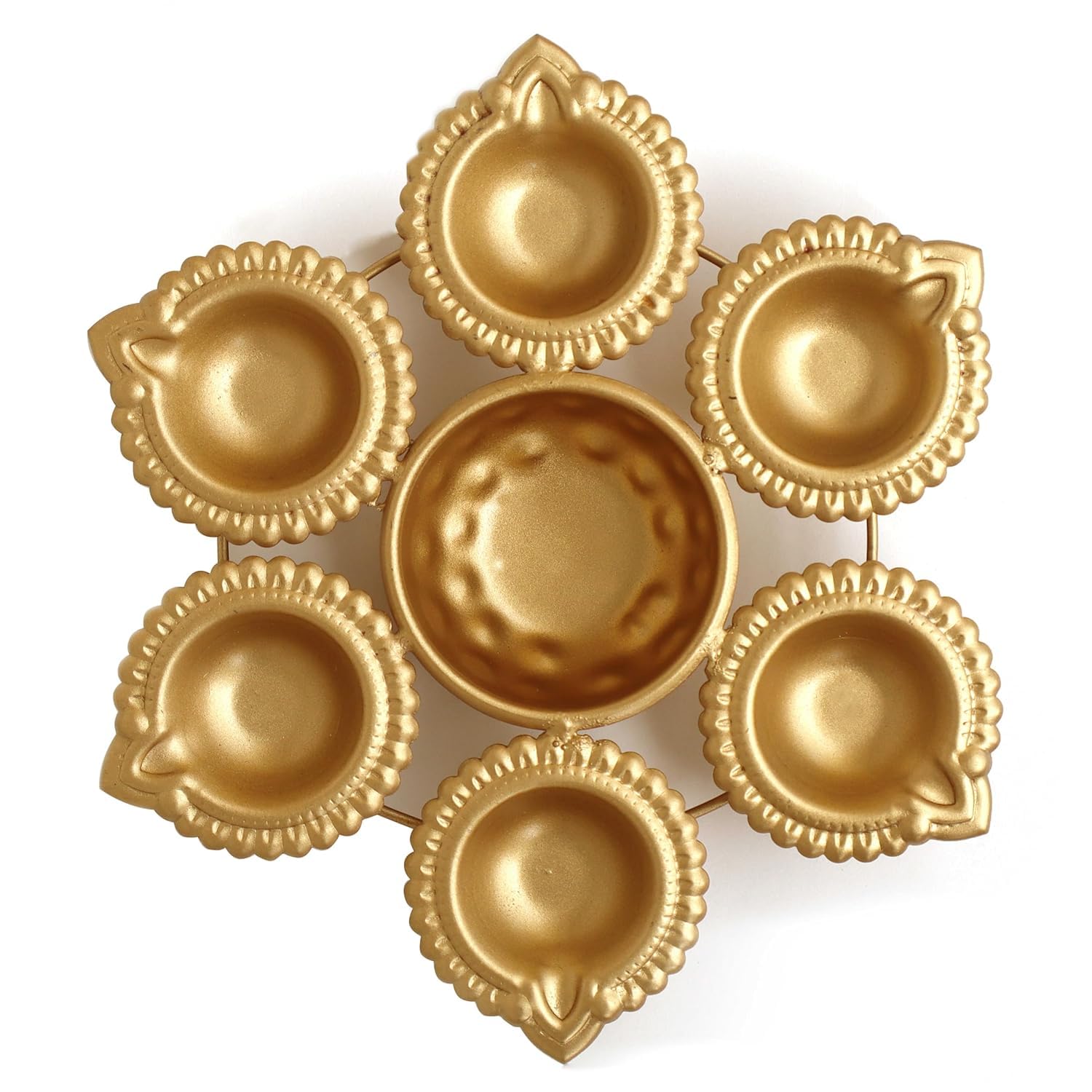 6 Diya Metal Urli Bowl for Festive Decor