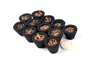 Organic Cow Dung Havan Sambrani Cups – 12 Cups for Home Pooja