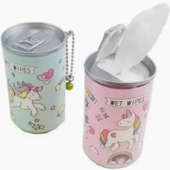 Mini Portable Wet Wipes Tissue Can for Cleaning Face, Hand (set of 2 cans)
