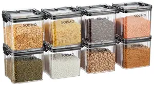 SKYWINGS Food Safe Modular Plastic Lock & Lock Airtight Containers  - Set Of 2