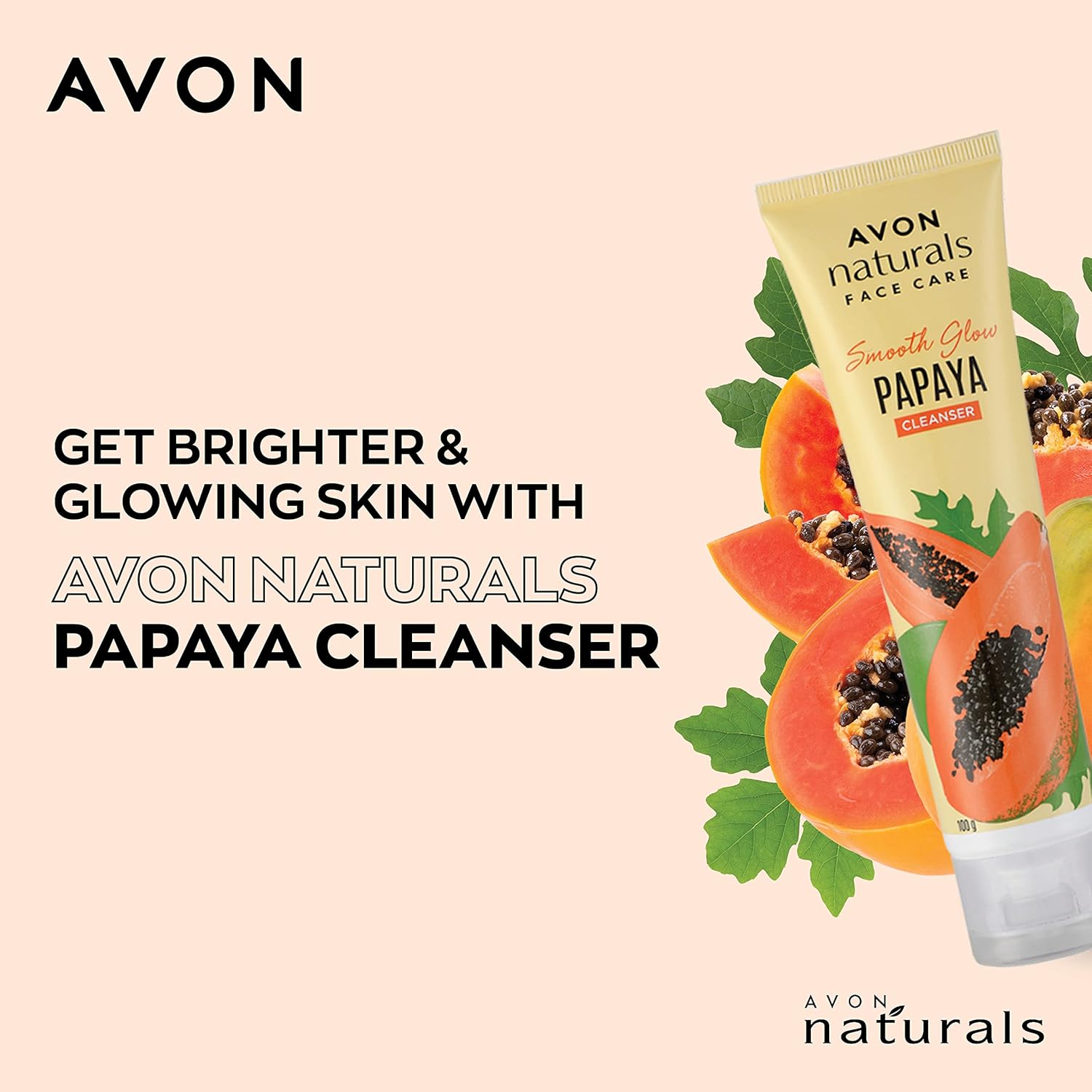 Avon Naturals Face Care Smooth Glow Papaya Cleanser