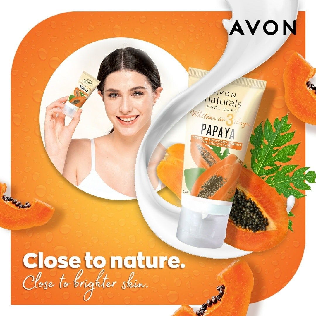 Avon Naturals Papaya Tone-Up Powdery Cream