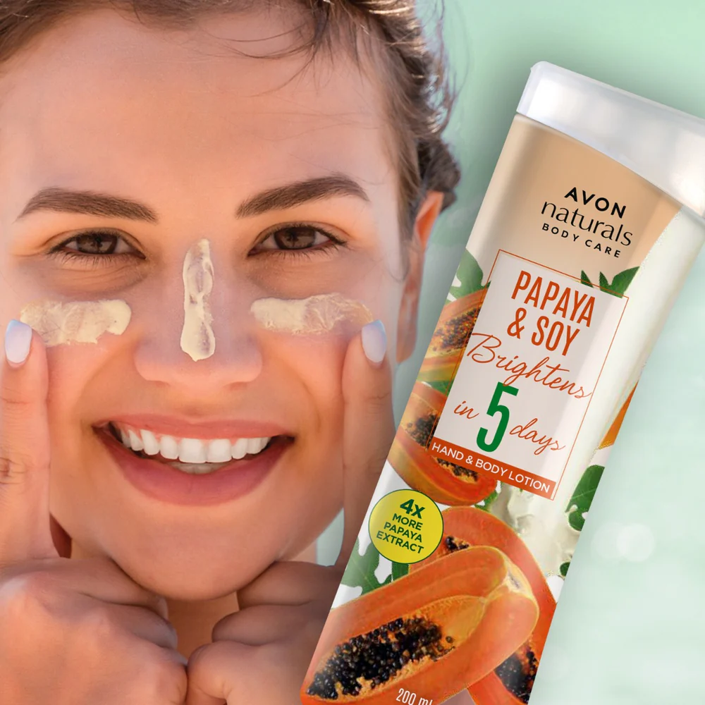 Avon Naturals Papaya & Soy Hand and Body Lotion