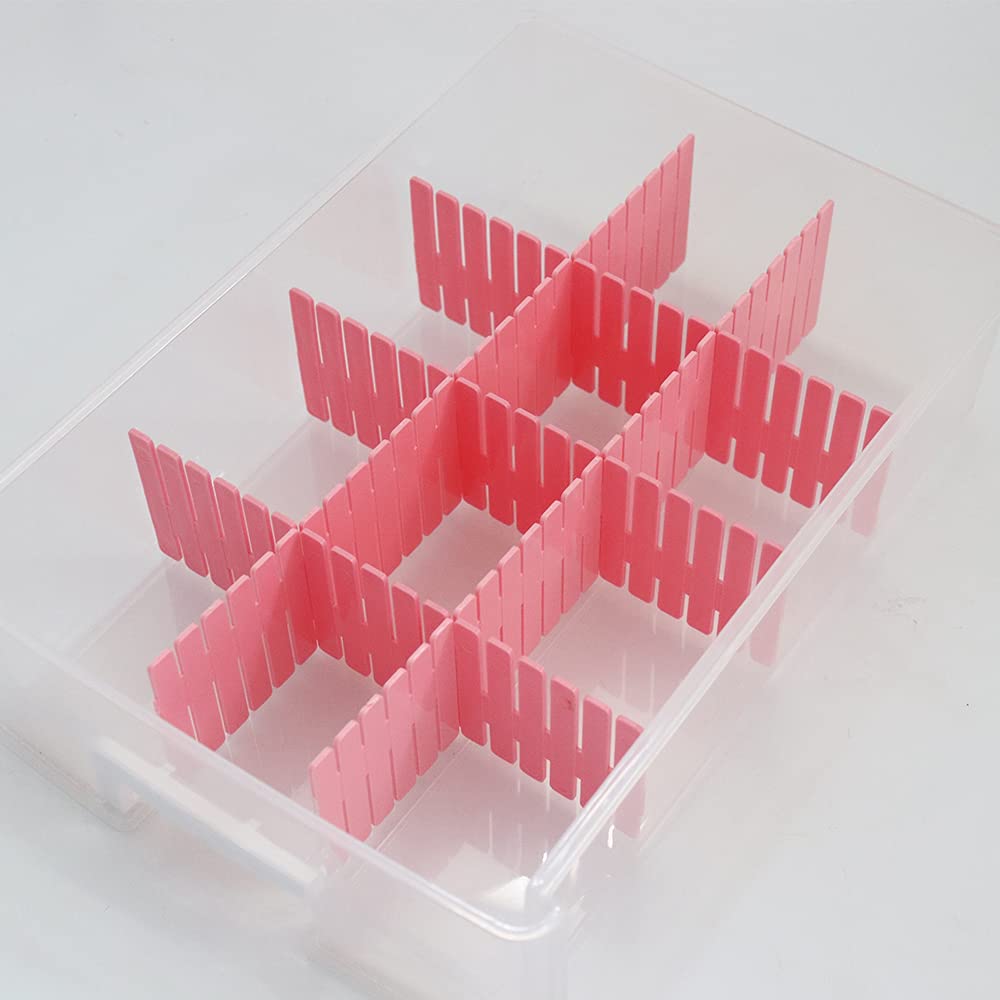 Adjustable Drawer Divider/Plastic Strips Separate Organizer (set of 6 stripes)