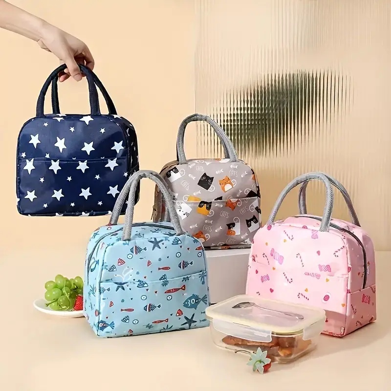 Insulated Polyester Travel Lunch Bag For Office, College & School