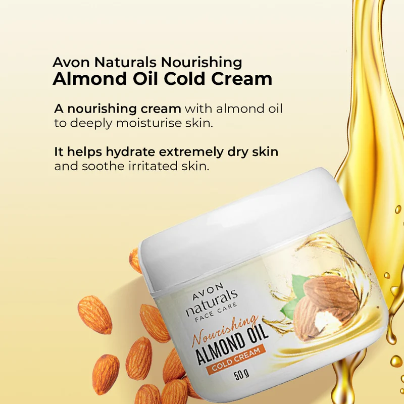 AVON Natural Almond Moisturization & Nourishment Cold Cream set of 2 (50gm. each)