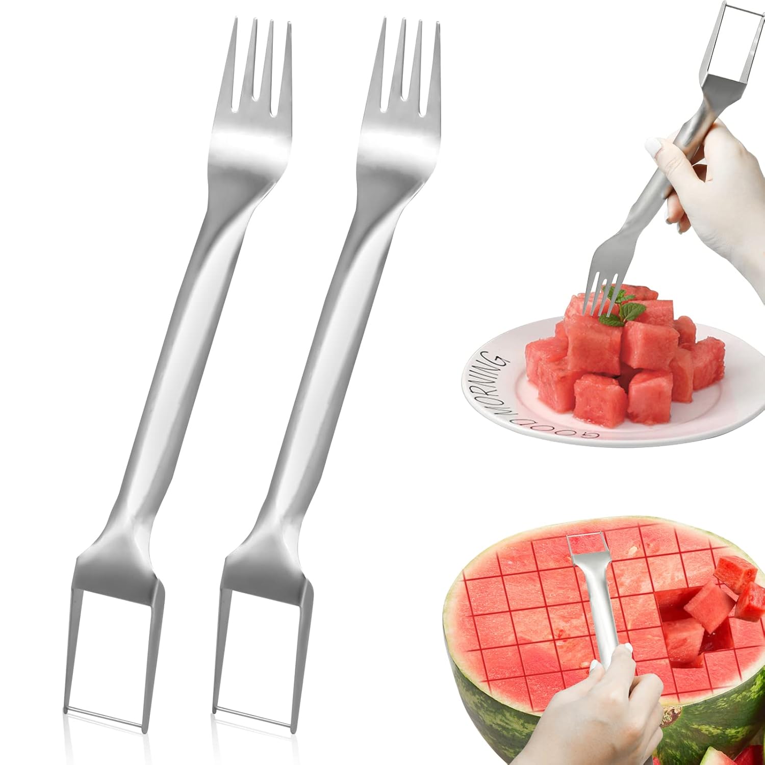 Watermelon cutter with fork (1 pc)