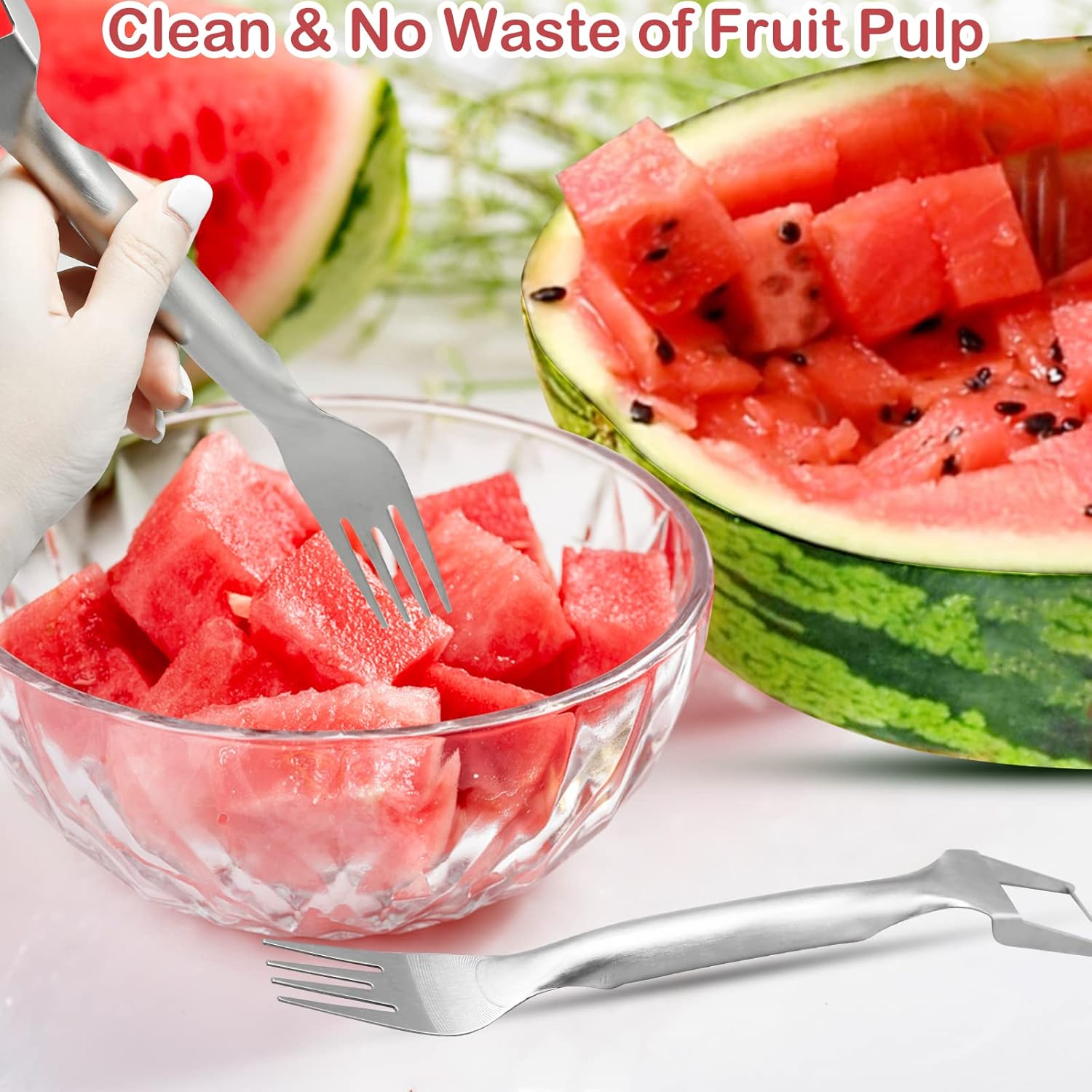 Watermelon cutter with fork (1 pc)