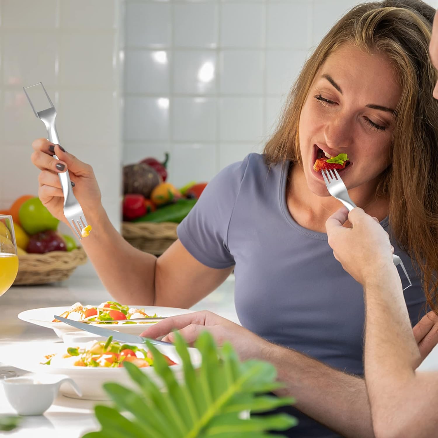 Watermelon cutter with fork (1 pc)