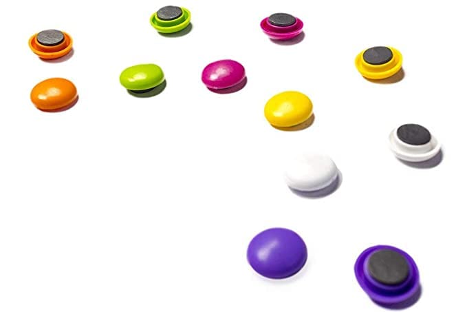 Set of 10 Magnet Buttons for Fridge, Magnetic White-Boards, Office Boards, Presentation Supplies, Notice Board