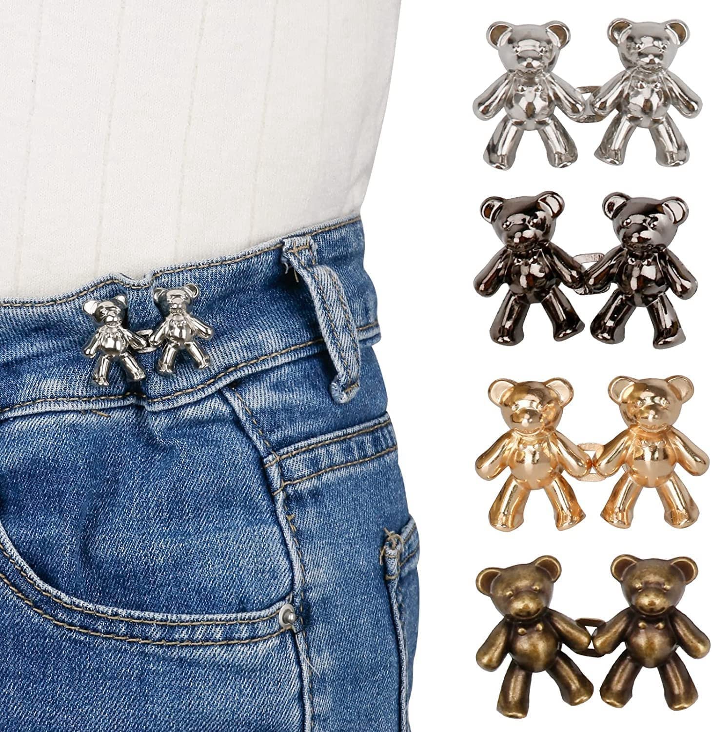 Bear-Shaped Jean Buttons