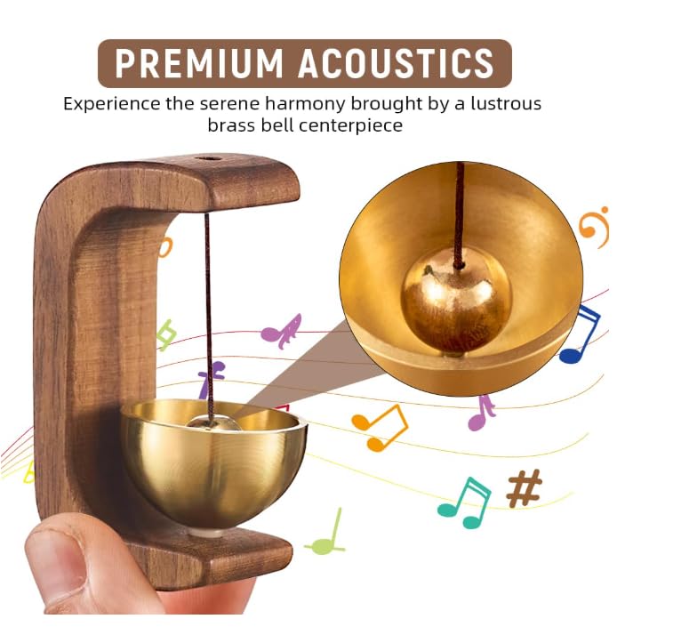 Magnetic Doorbell with Brass Bell