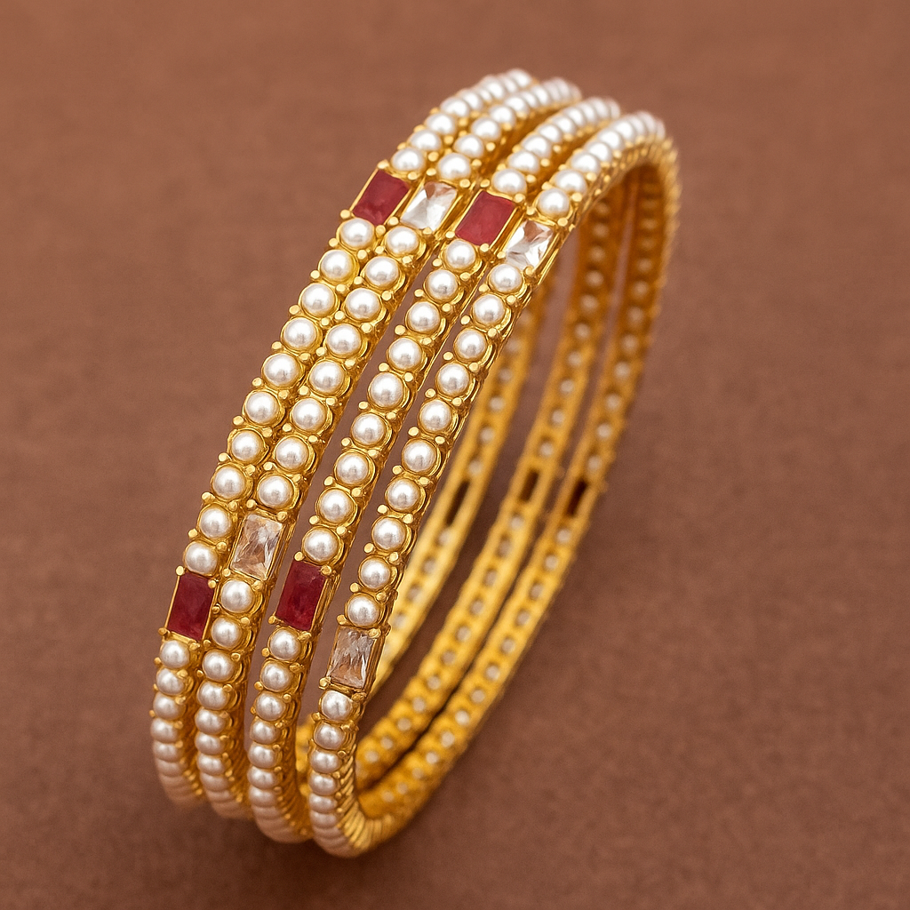 Antique Moti Bangles collection (set of 4) 