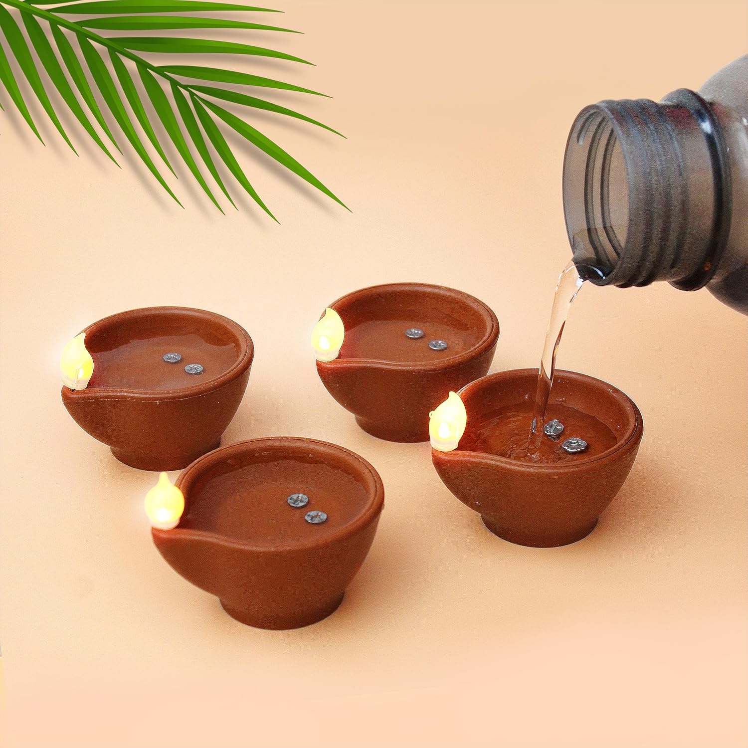 Water Sensor Diyas Set (Pack of 12)