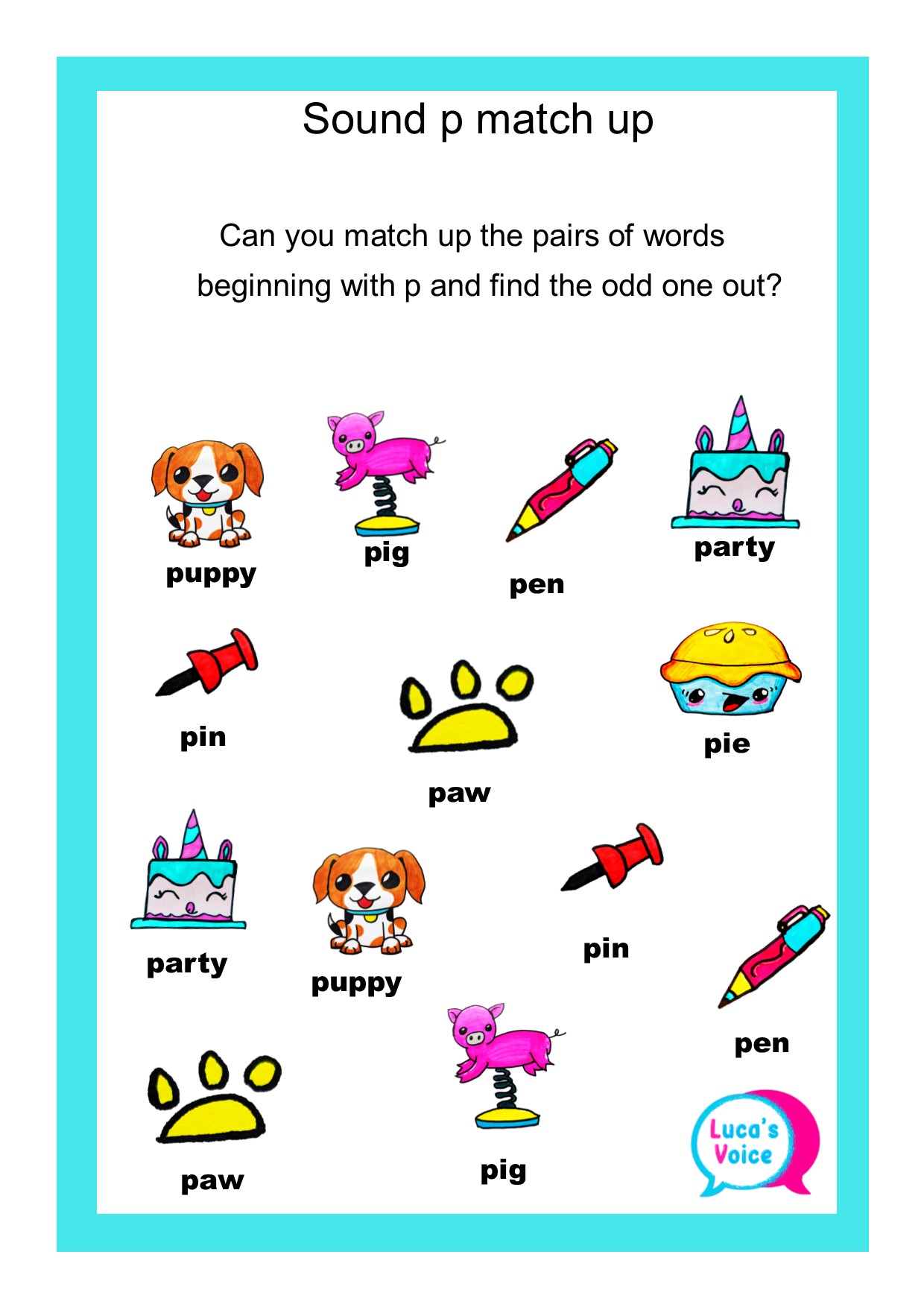 P, M, B Activity Book