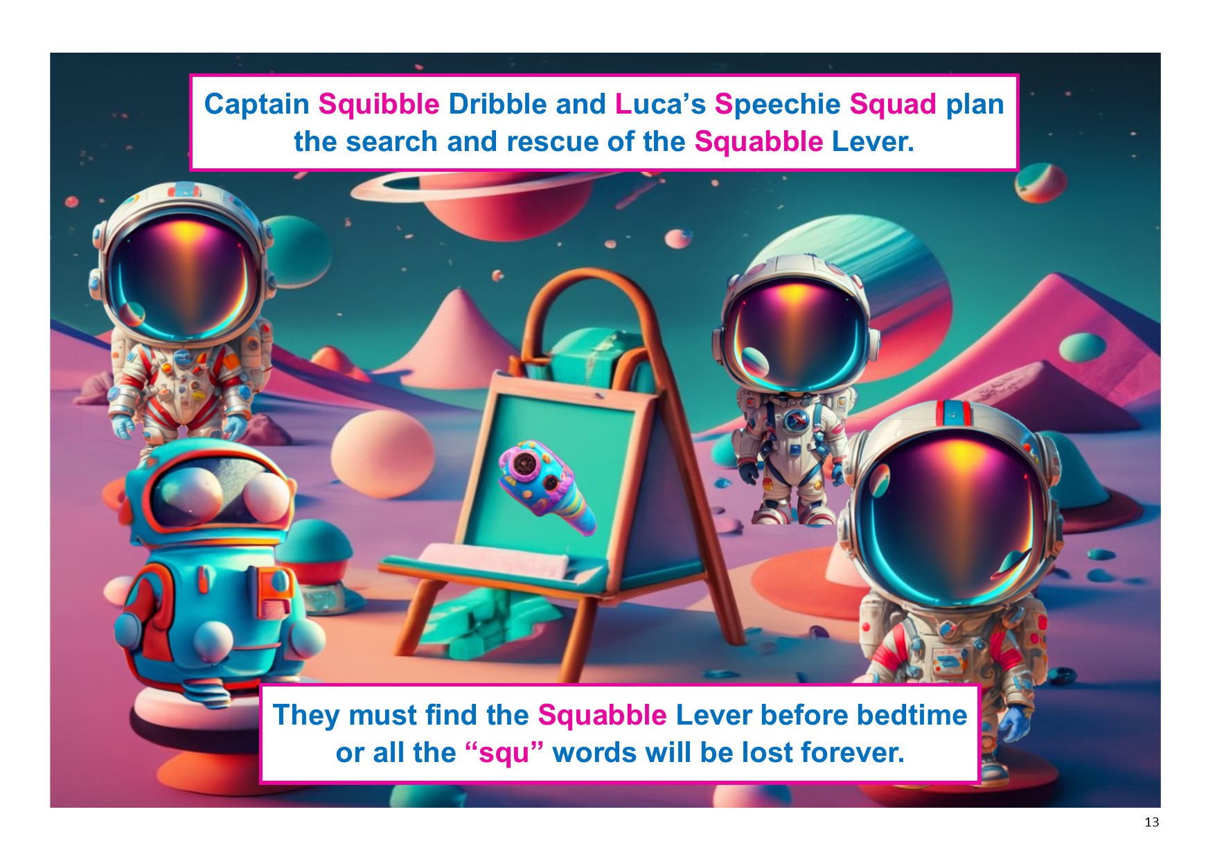 Luca's Speechie Squad and the search for the Squabble Lever