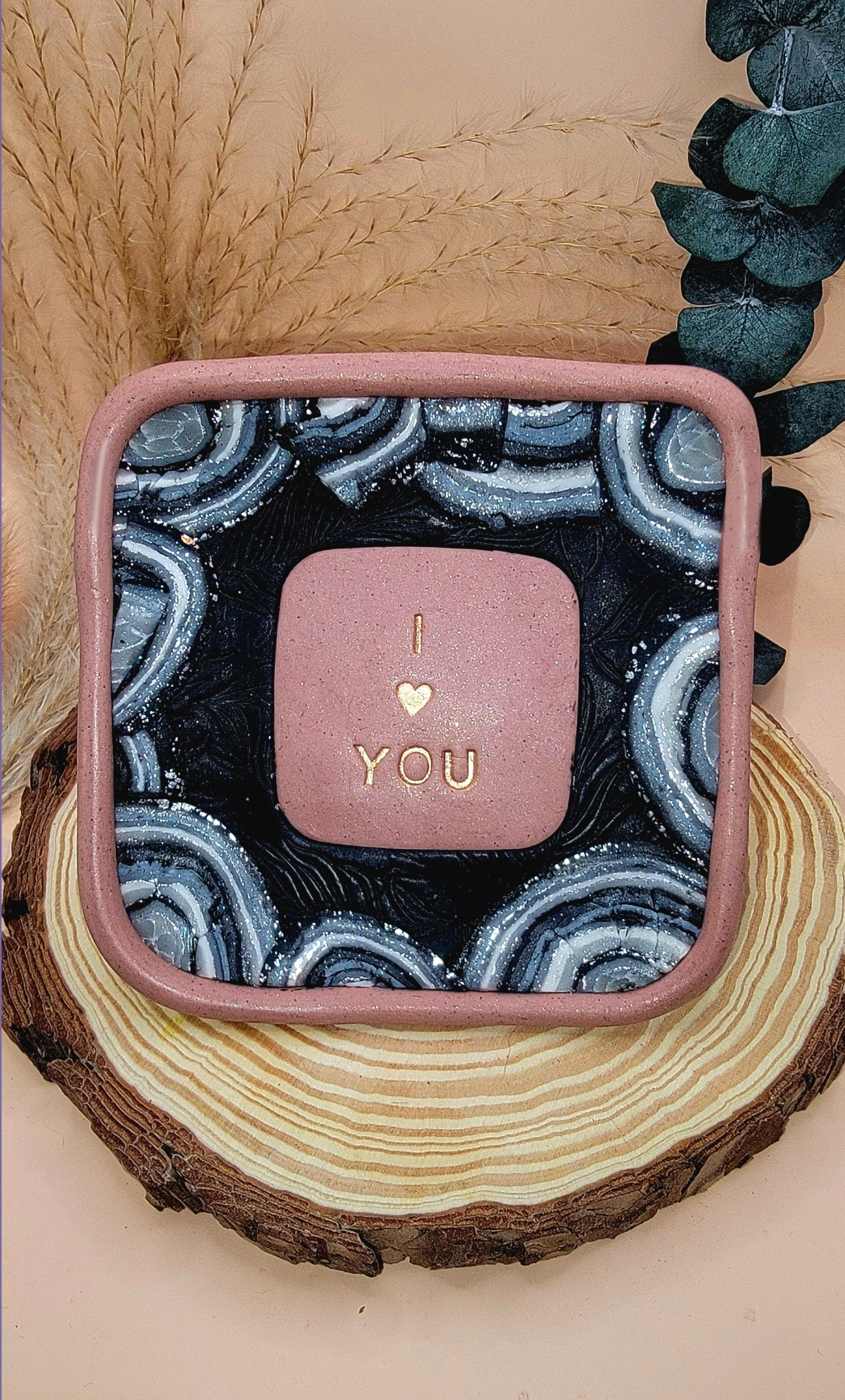 Trinket Tray-Customizable Lettering & Colors-Personalize-Gift-Personalize-I <3 You-Home Sweet Home-