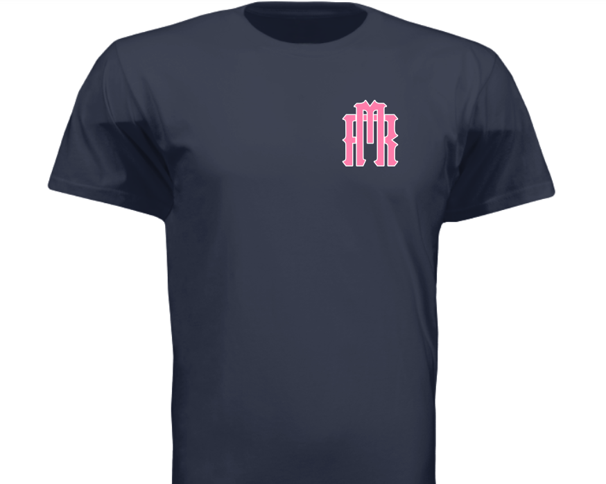Breast Cancer Awareness T-Shirt - Navy
