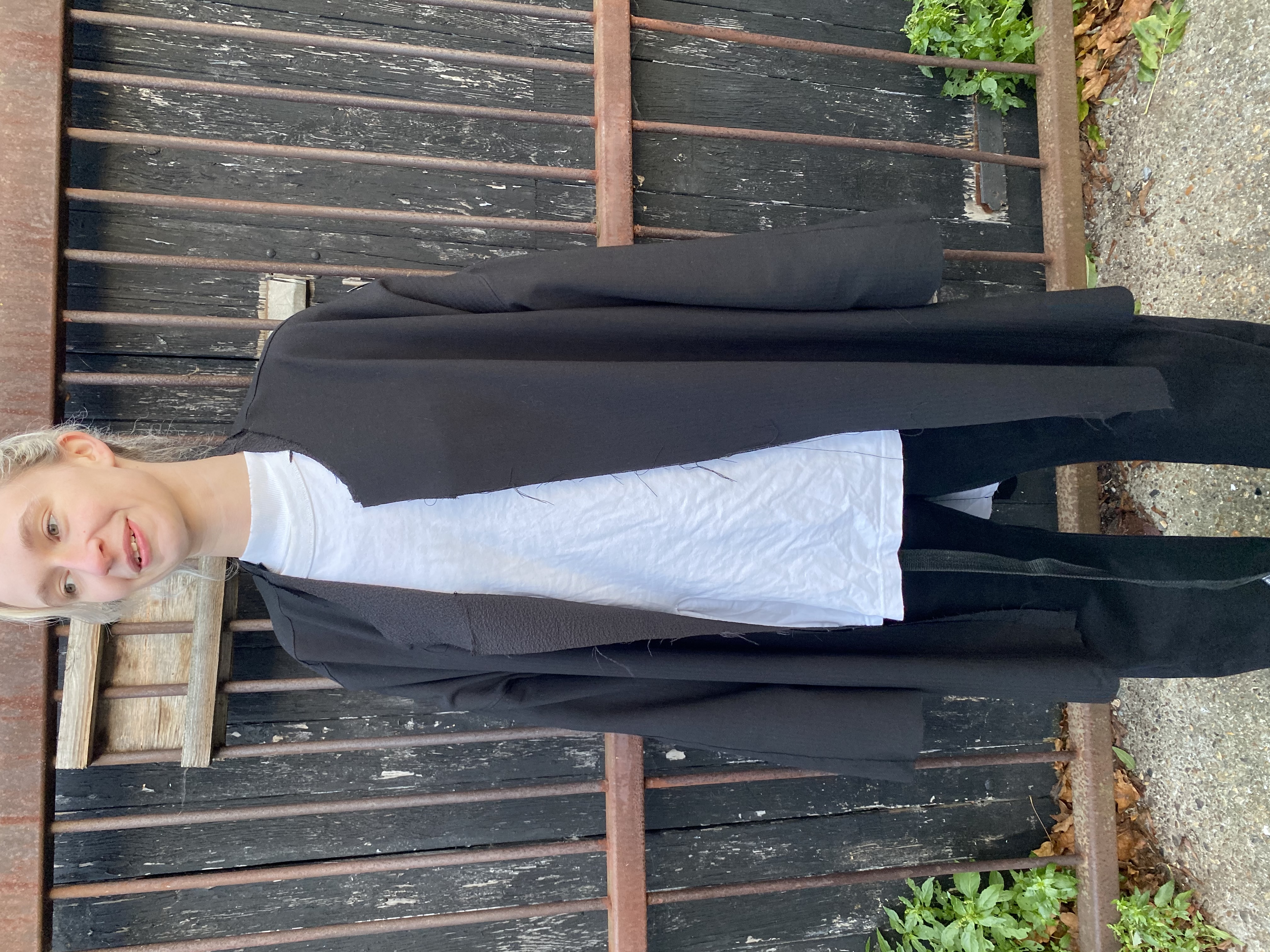 over shoulder open layering piece