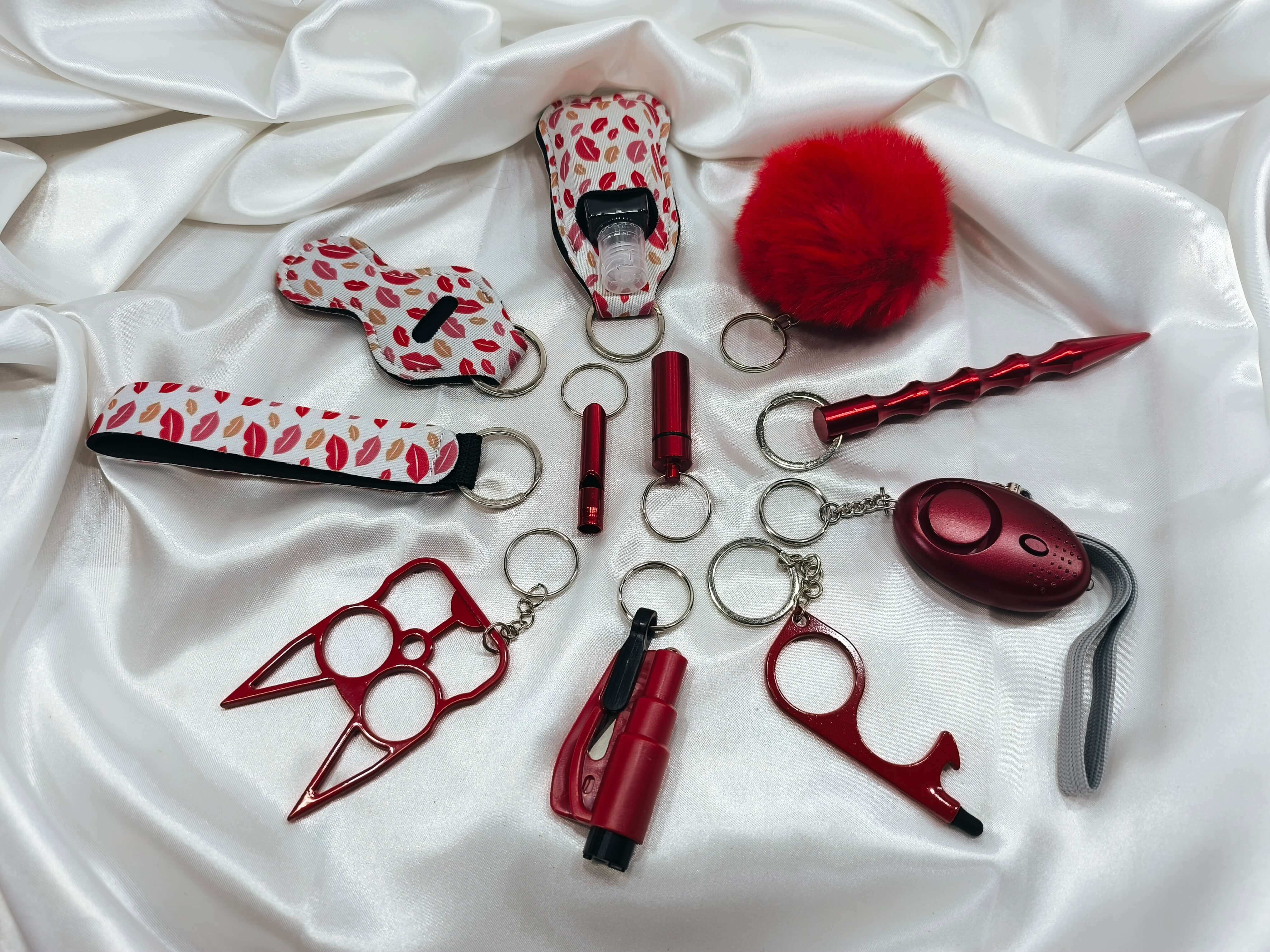 KIT DE SECURITE PORTE CLES - 12 PIECES - SECURITE AU QUOTIDIEN