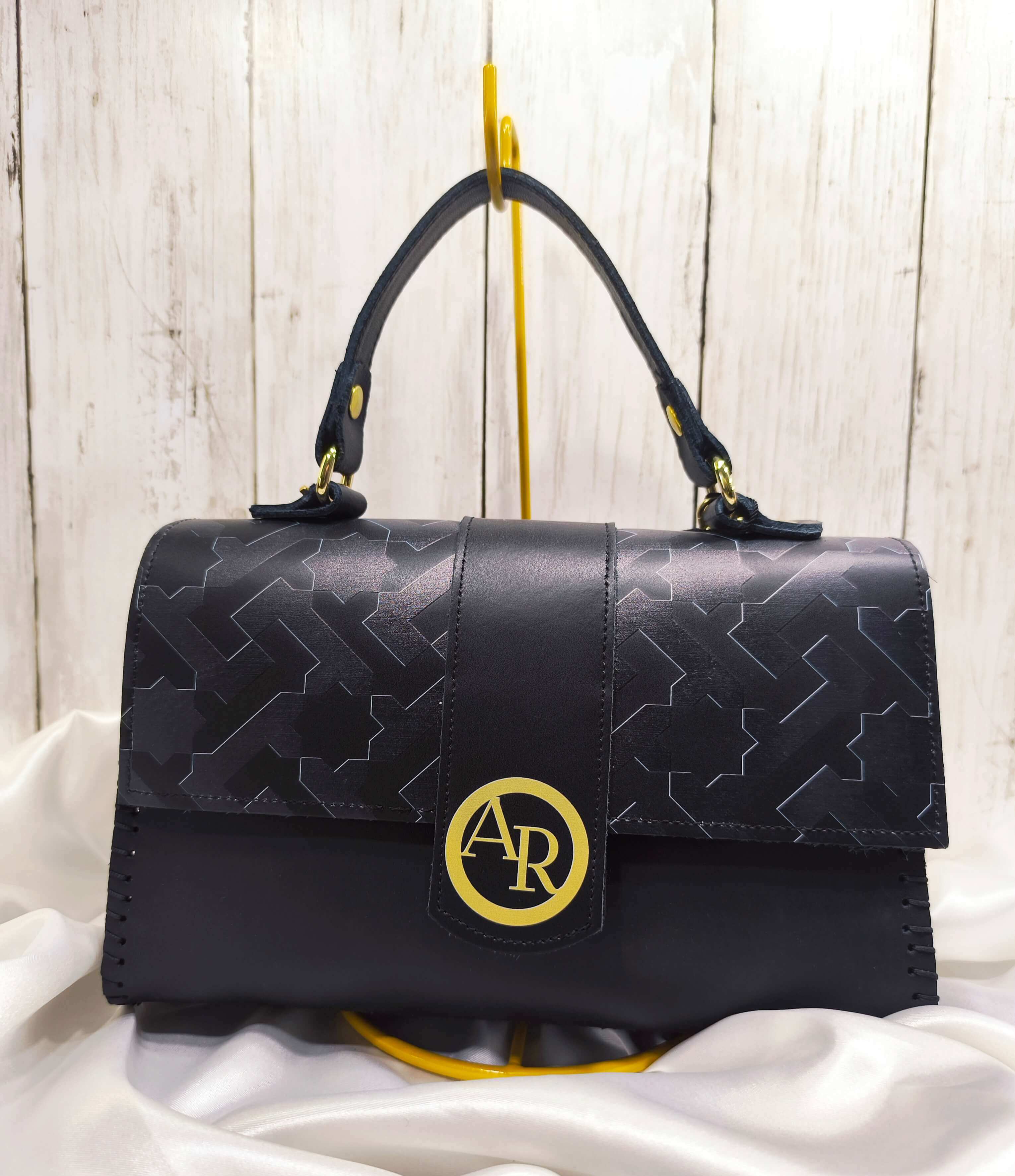SAC A MAIN ALICE ALVIERO RODRIGUEZ - ESSENTIAL LINE NOIR - MADE IN ITALY