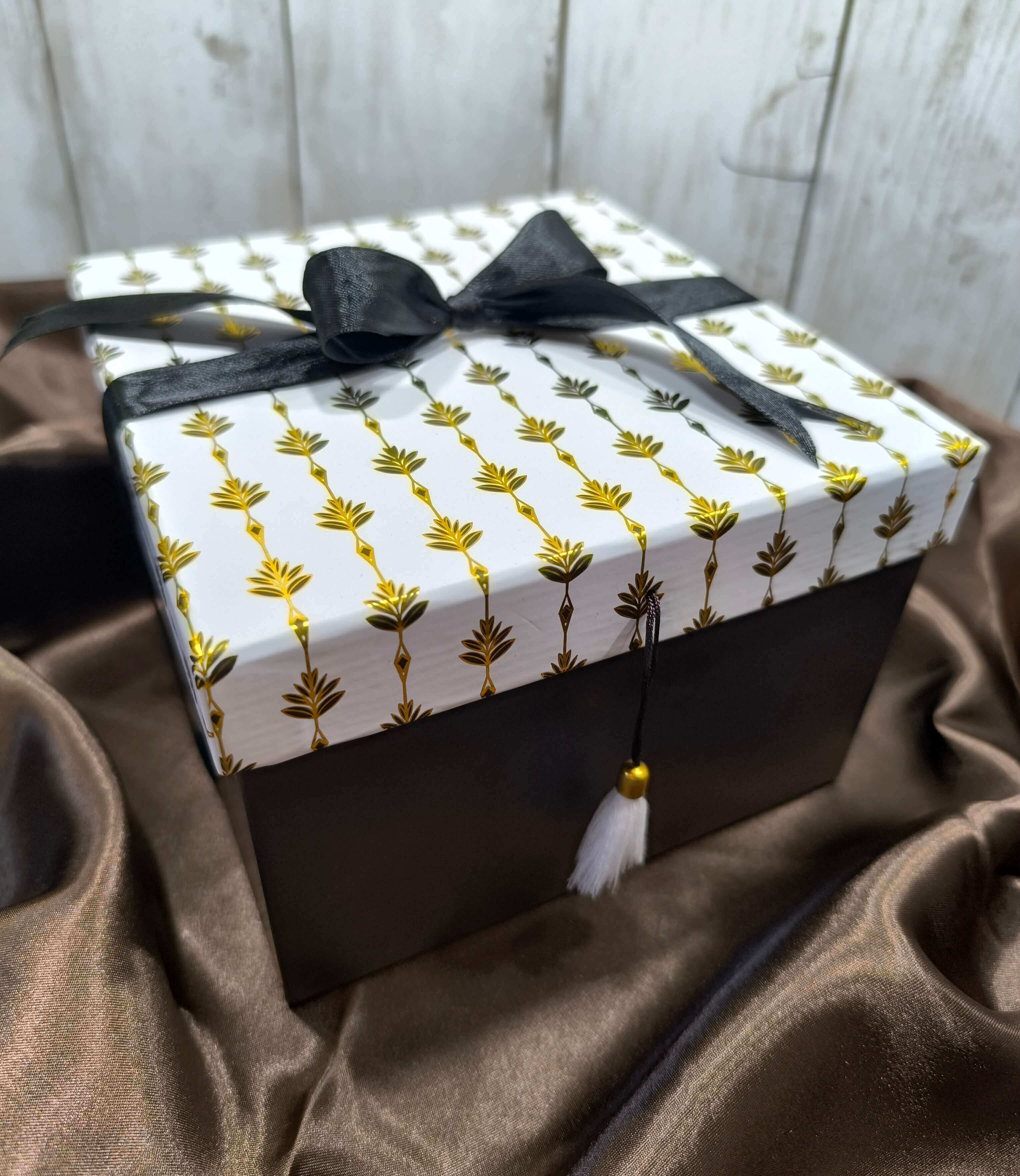 COFFRET CADEAU HOMME - PORTEFEUILLE MARRON & GOURMETTE ACIER INOXYDABLE