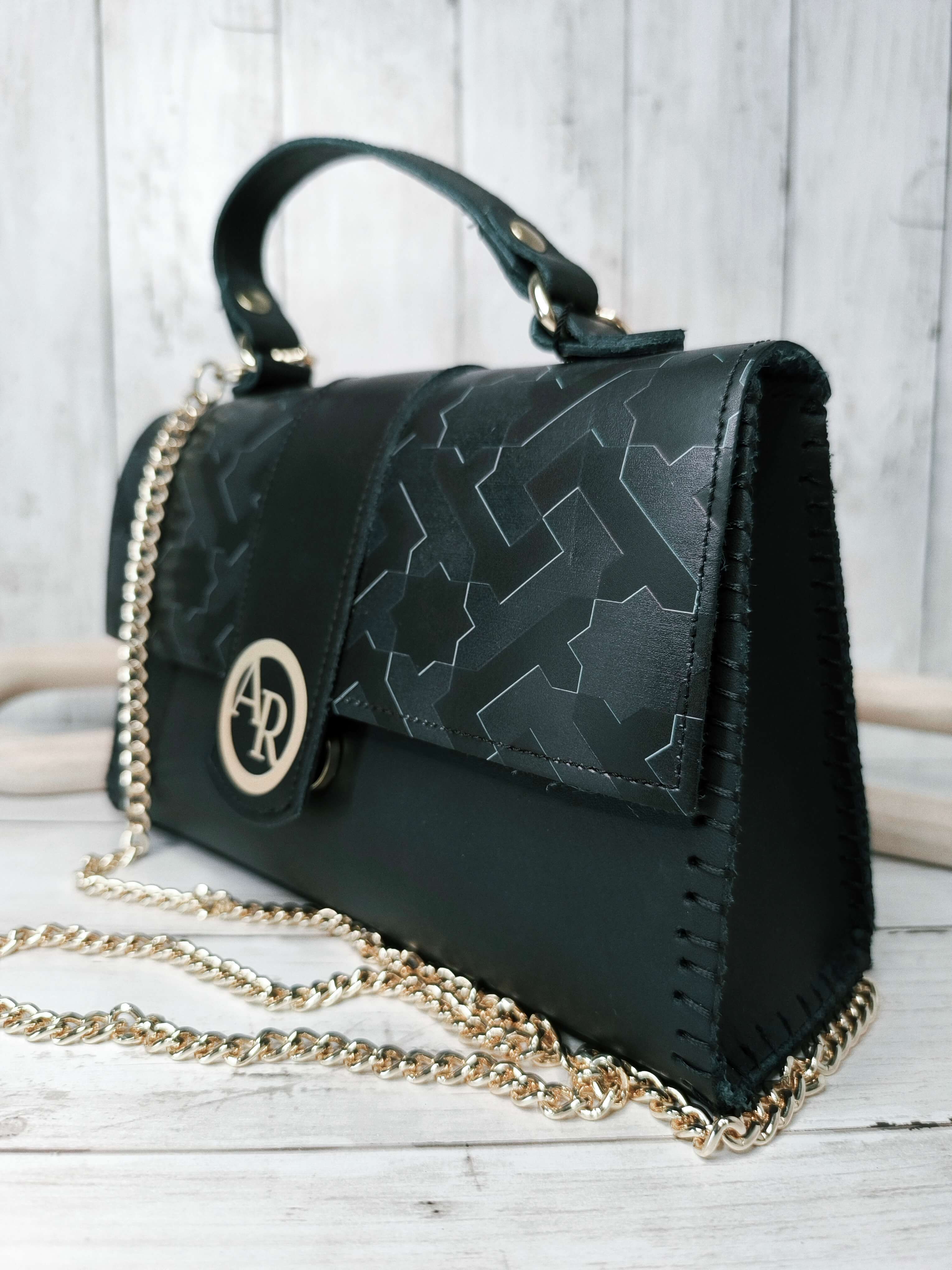 SAC A MAIN ALICE ALVIERO RODRIGUEZ - ESSENTIAL LINE NOIR - MADE IN ITALY