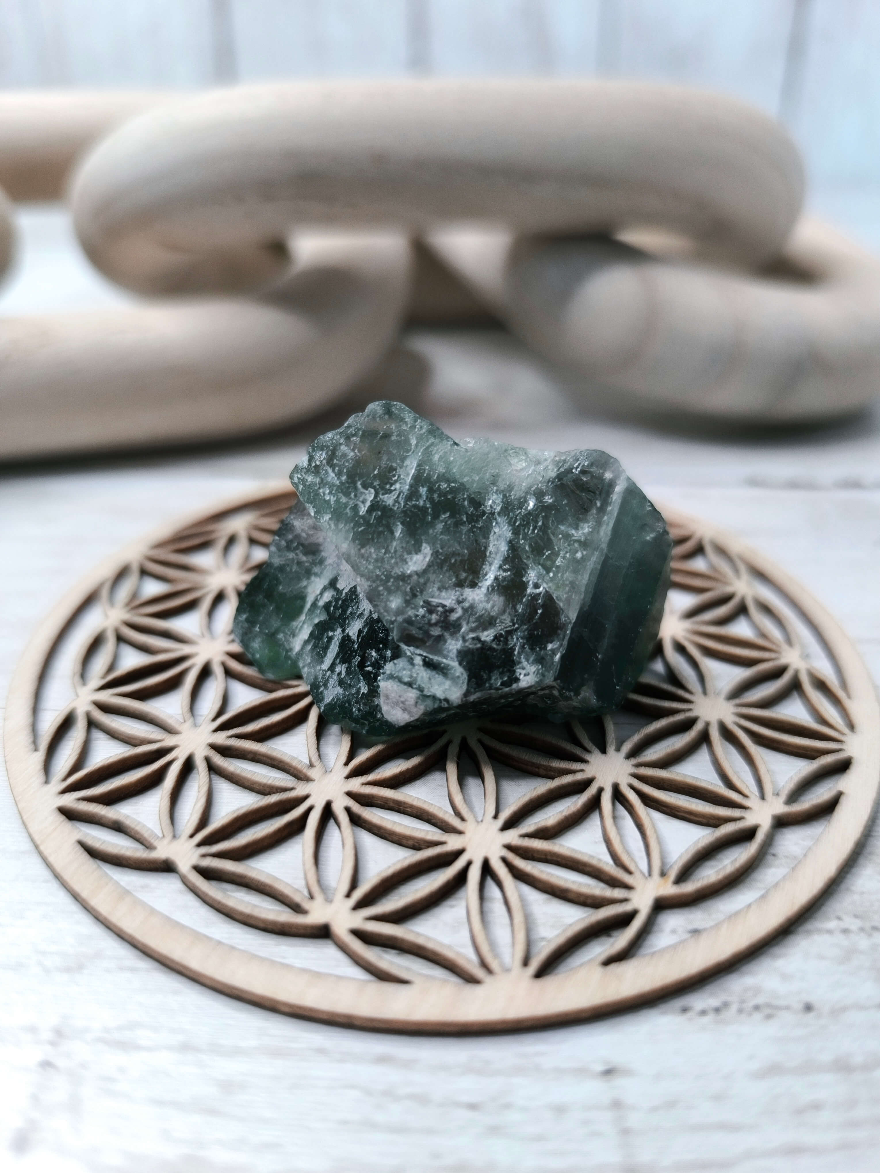 PIERRE NATURELLE - FLUORITE VERTE - CLARTE MENTALE, CALME & PROTECTION ENERGETIQUE