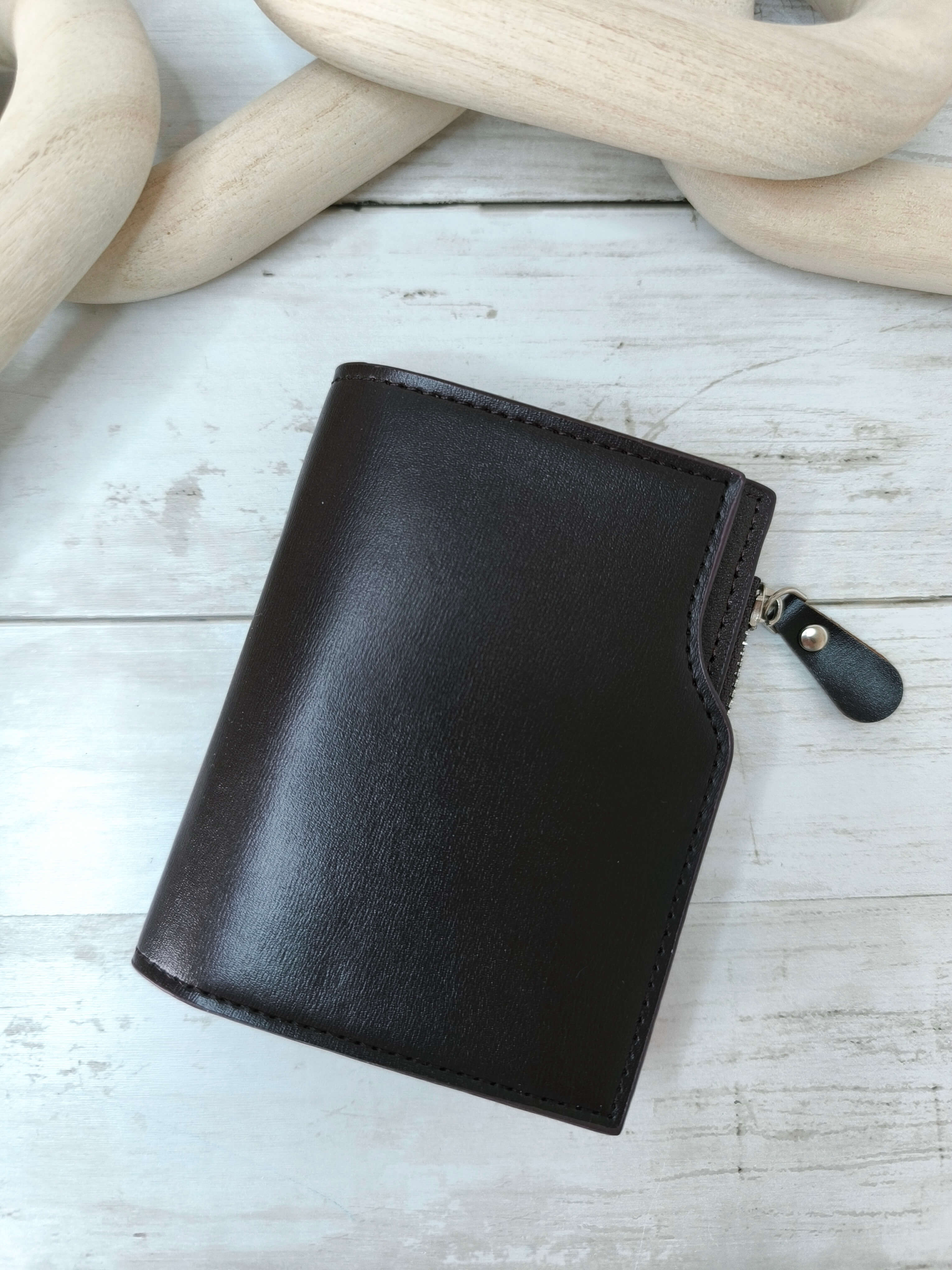 PORTEFEUILLE HOMME MARRON FONCE - ELEGANT & MULTI-COMPARTIMENTS