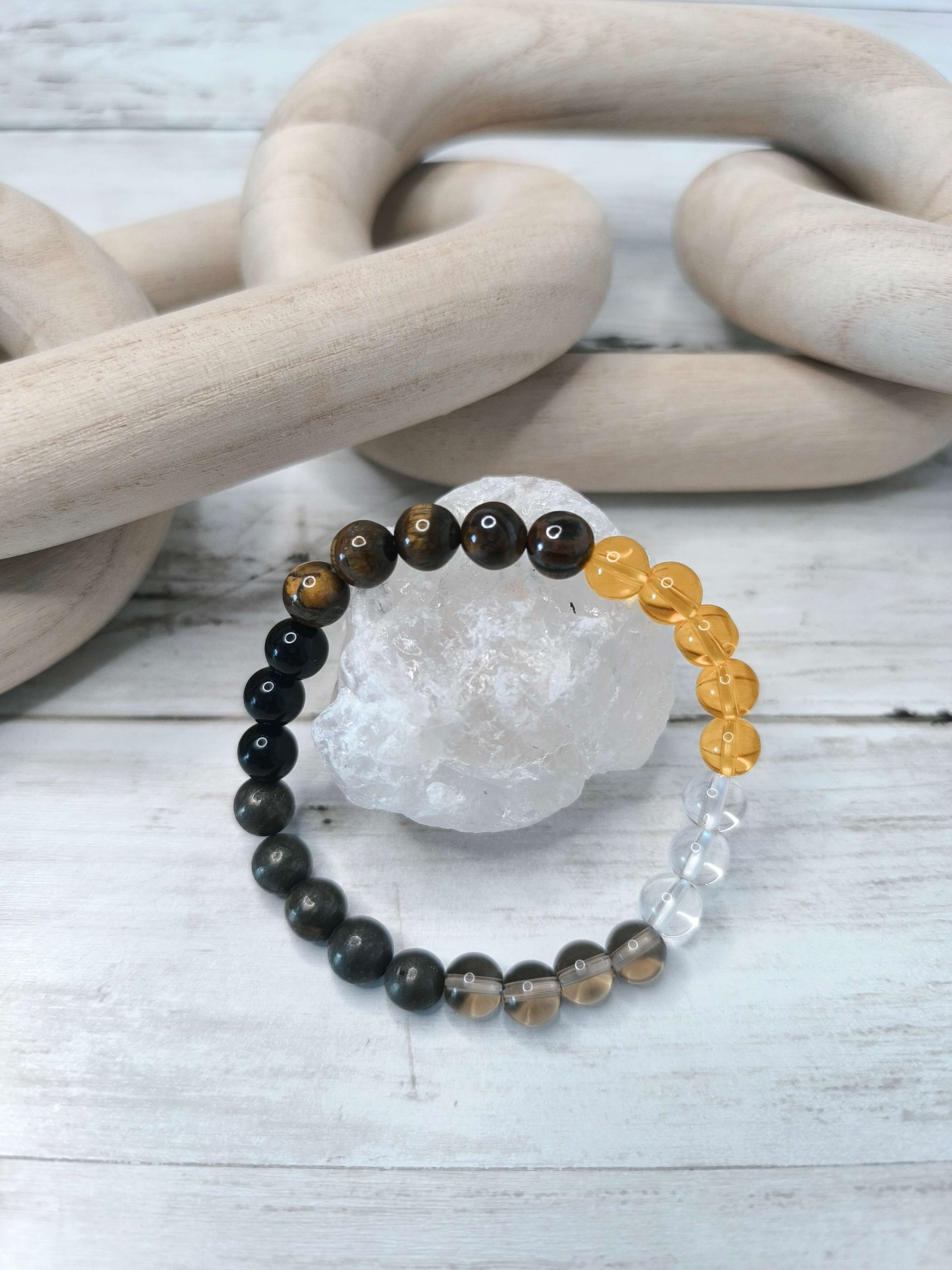 Bracelet 6 Pierres – Protection - Énergie Solaire - Intuition