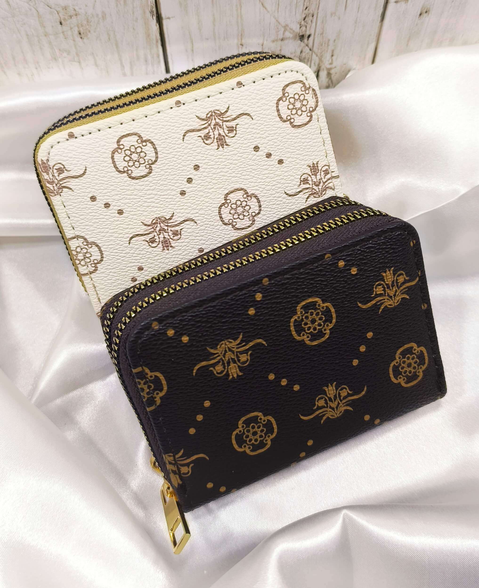 PORTE MONNAIE FEMME A DEUX COMPARTIMENTS - BEIGE OU CAFE FONCE 