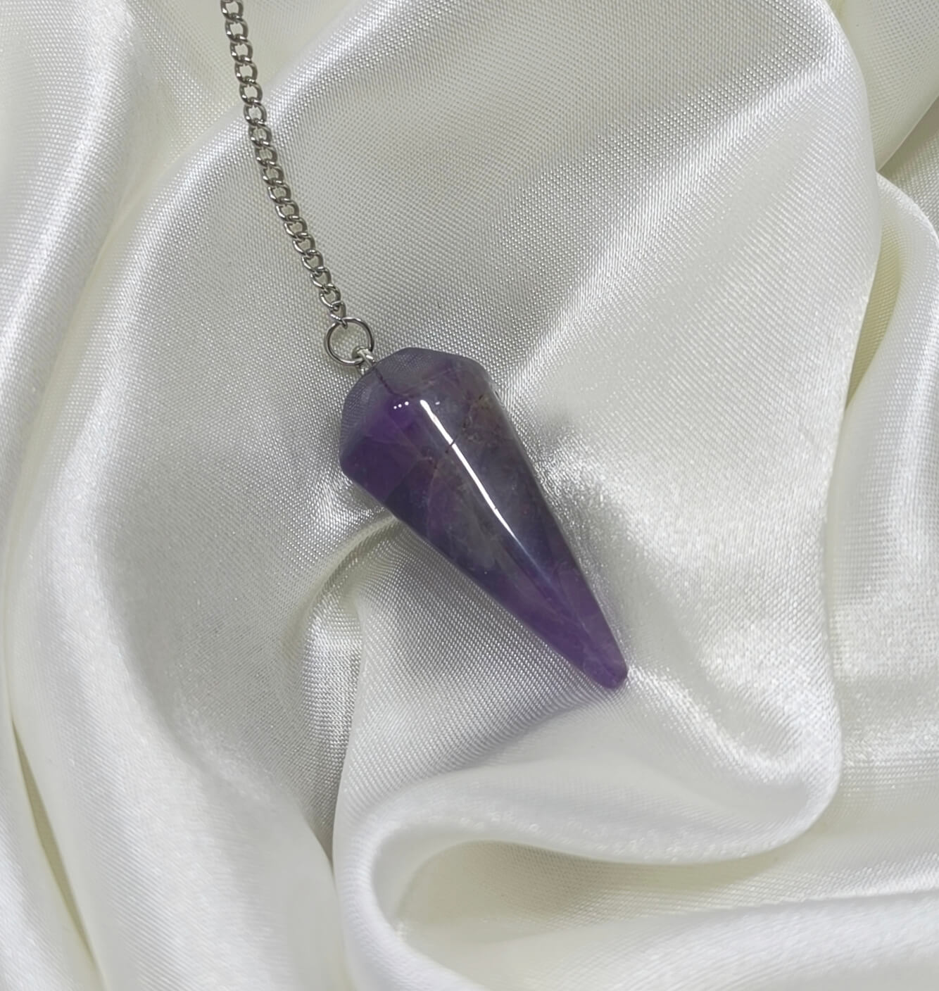 PENDULE DIVINATOIRE - PIERRE NATURELLE - AMETHYSTE 