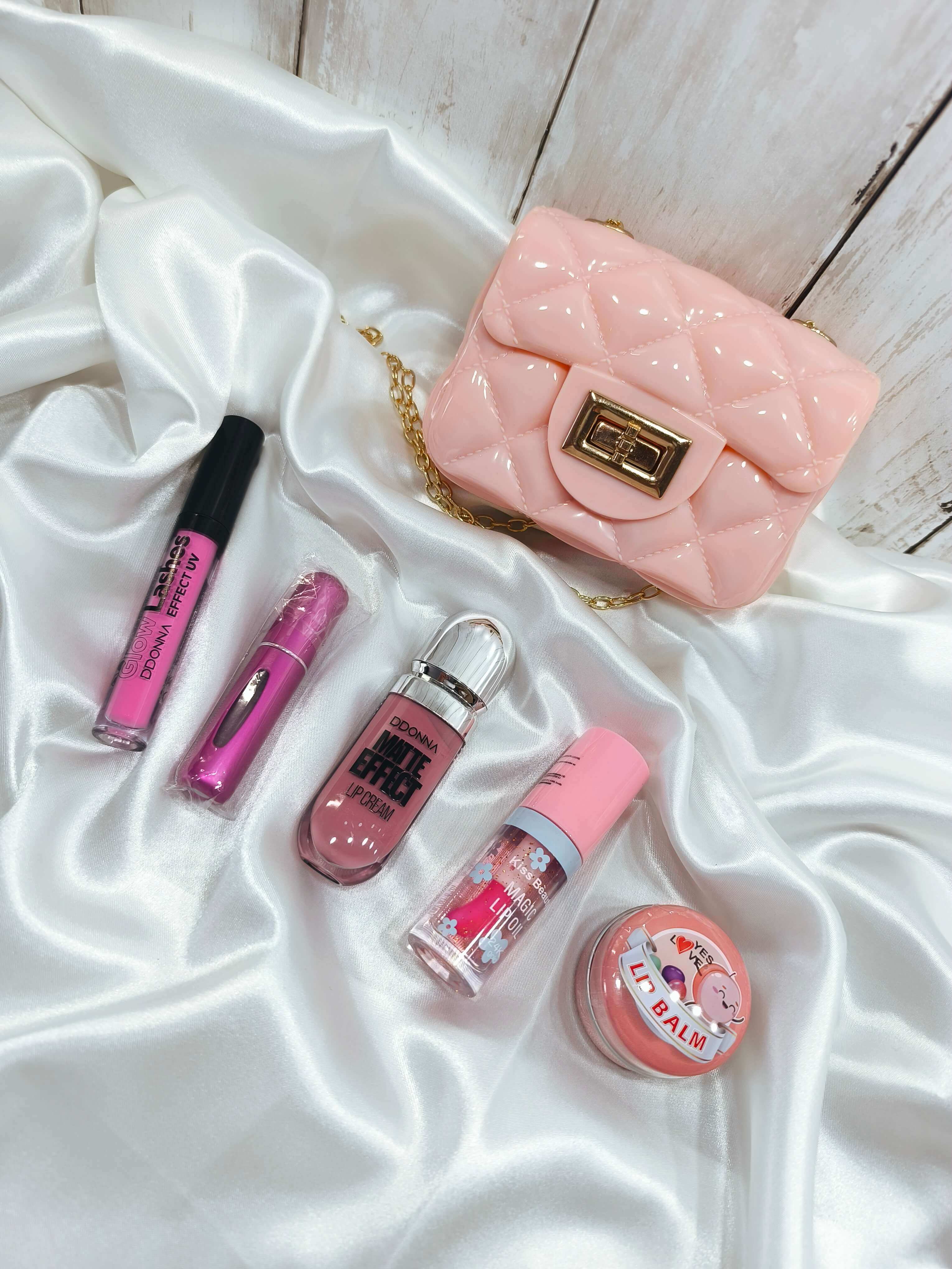 BOX BEAUTE - MINI SAC PVC ROSE POUDREE – GLAM & GLOW 