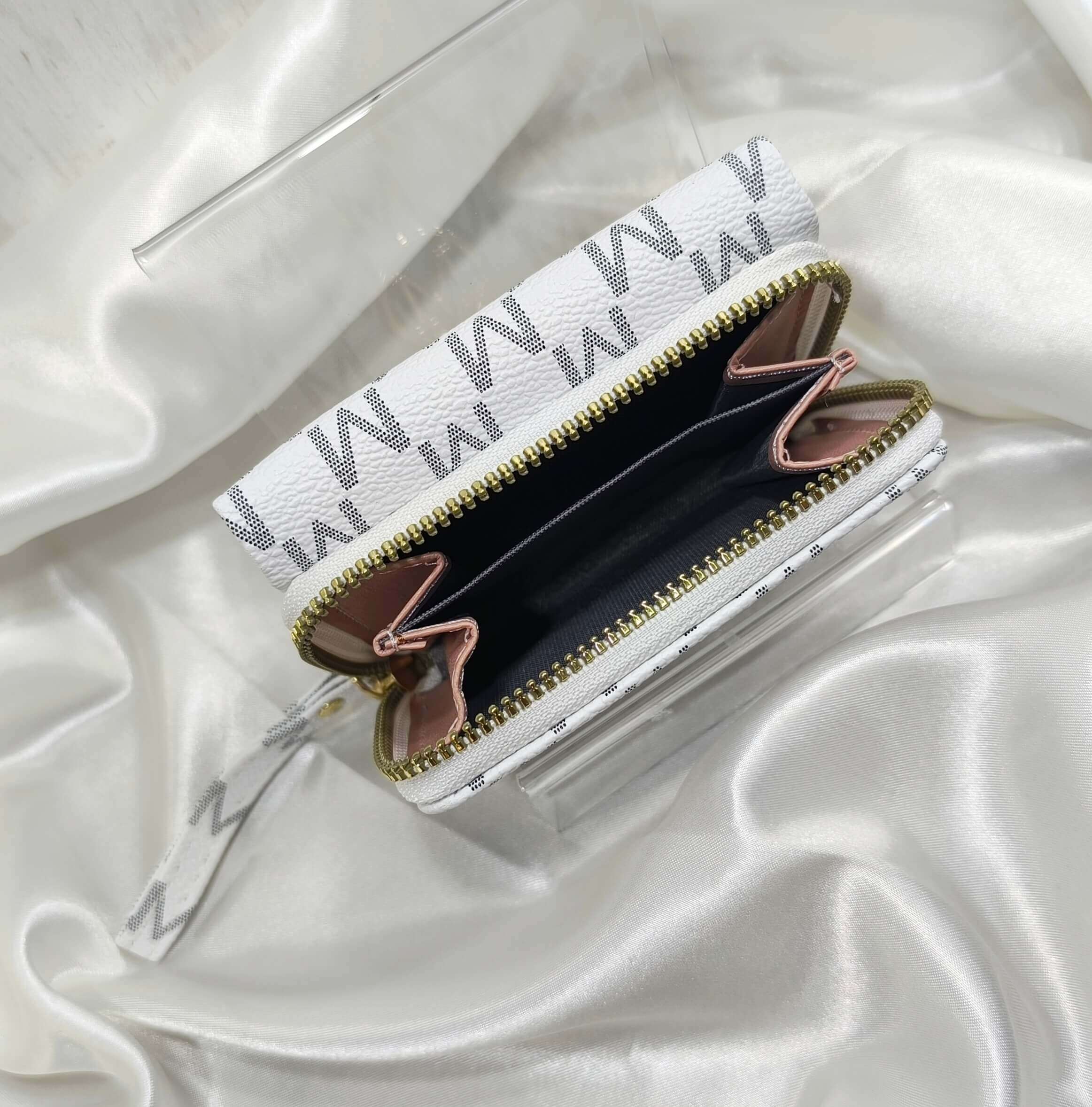 PORTEFEUILLE FEMME - BLANC OU ROSE - ELEGANT, LEGER & PRATIQUE