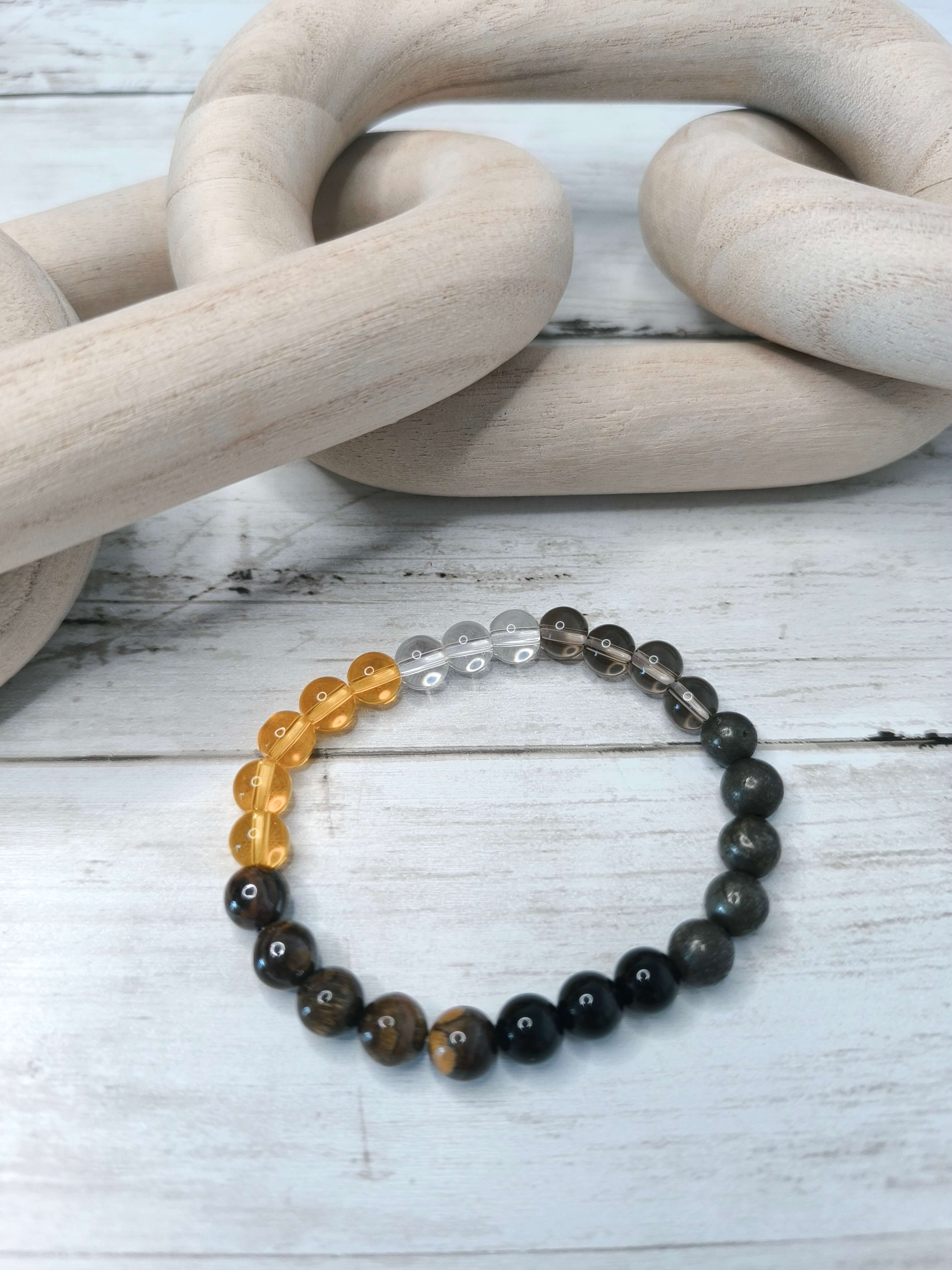 Bracelet 6 Pierres – Protection - Énergie Solaire - Intuition