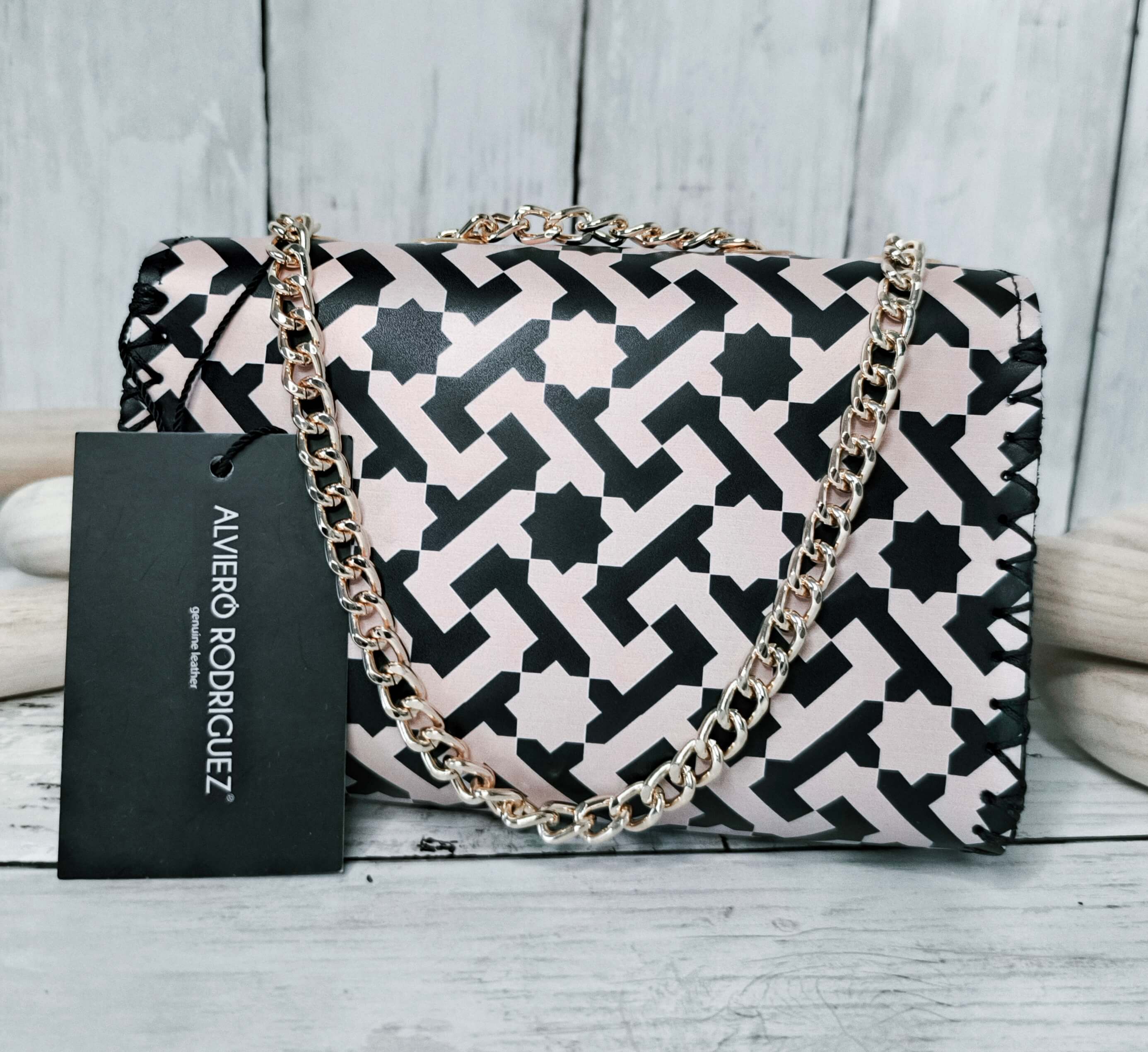 SAC A MAIN EN CUIR ALVIERO RODRIGUEZ - ESSENTIAL LINE BEIGE & NOIR - FABRICATION ITALIENNE & COUSU MAIN