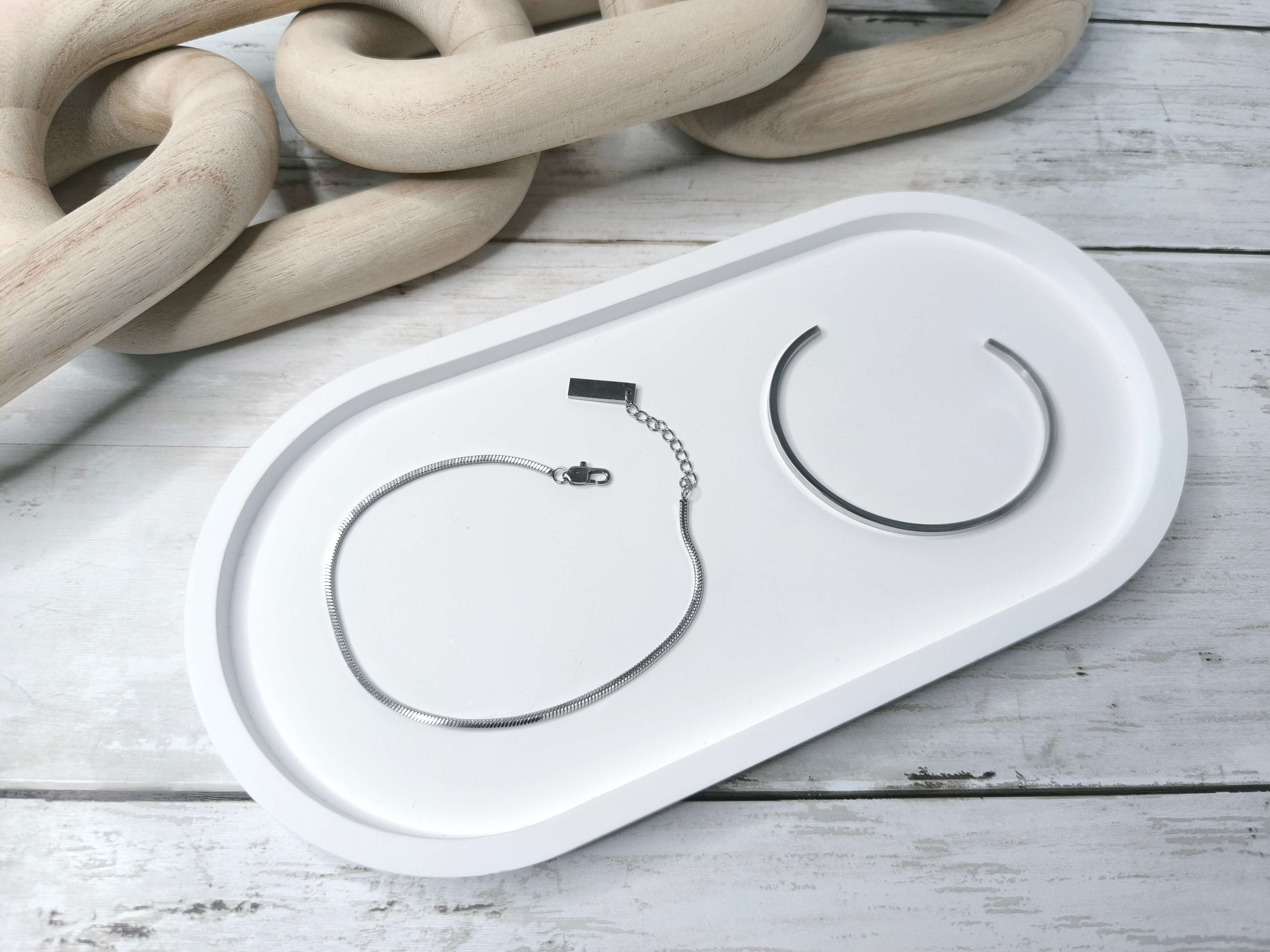 LOT DE 2 BRACELETS HOMME - DORE OU ARGENTE - ACIER INOXYDABLE 304 - ELEGANCE & SIMPLICITE