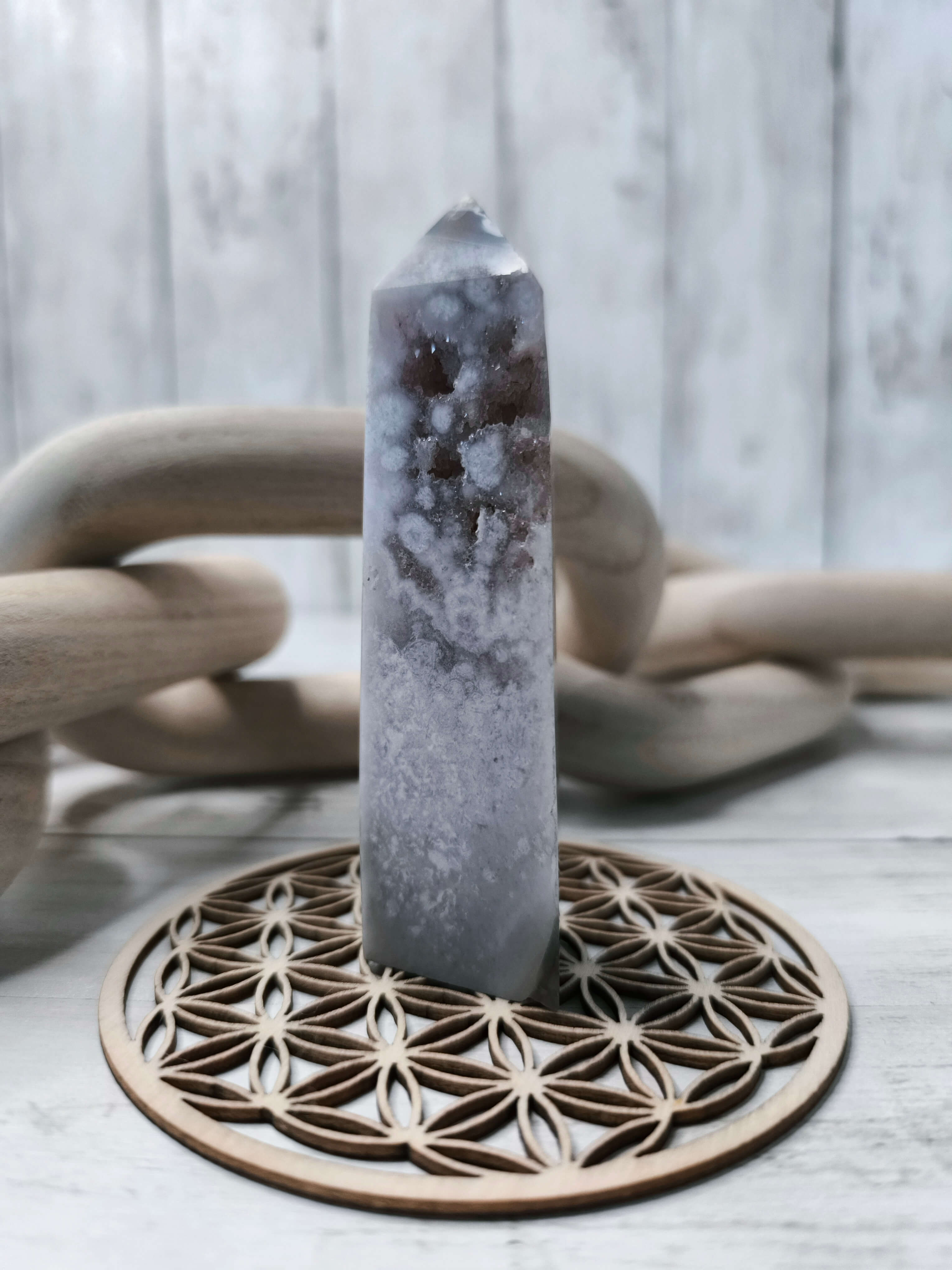 CRISTAL D'AGATE FLEUR - HARMONIE, DOUCEUR & ENERGIE POSITIVE