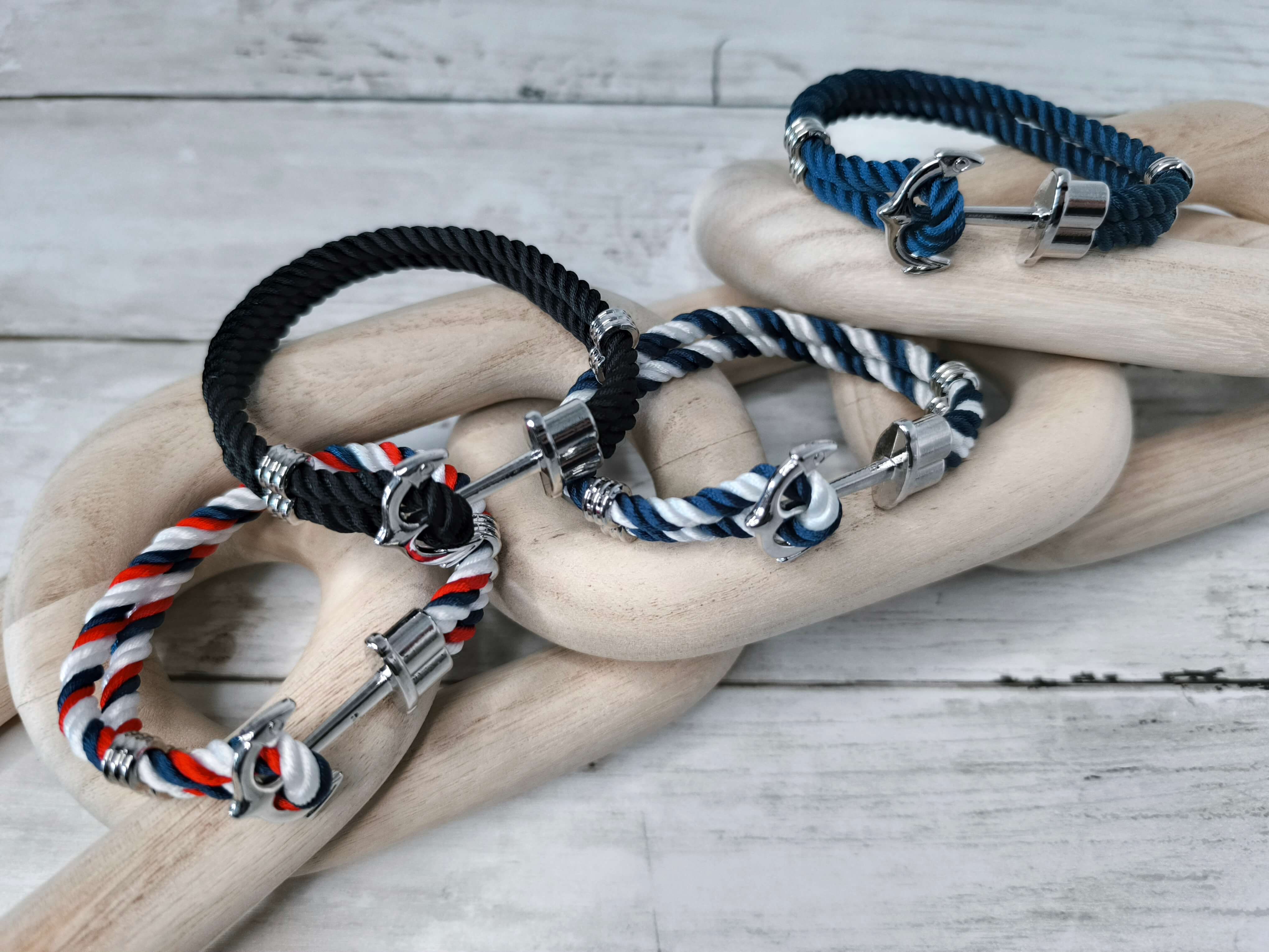 BRACELET MARIN HOMME - ANCRE - 4 COLORIS AU CHOIX - 