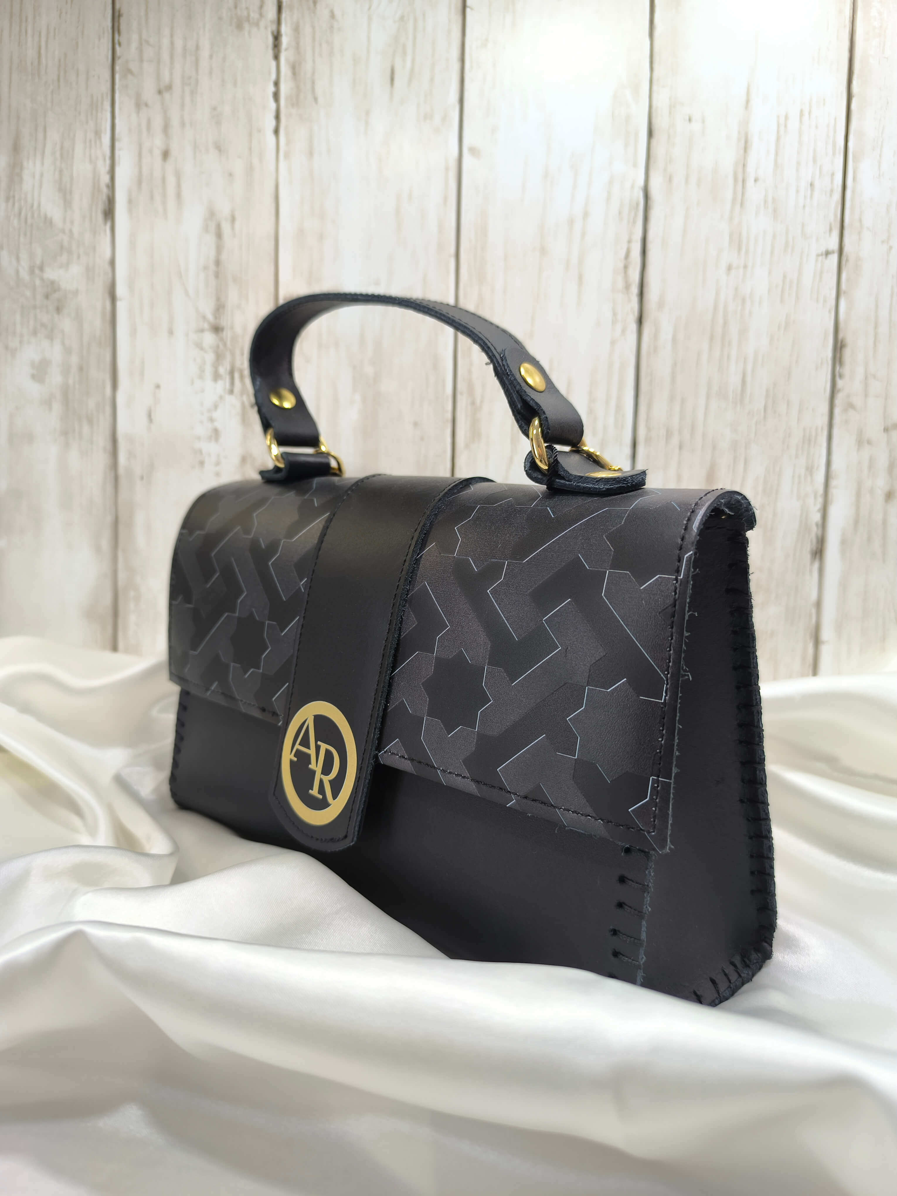 SAC A MAIN ALICE ALVIERO RODRIGUEZ - ESSENTIAL LINE NOIR - MADE IN ITALY