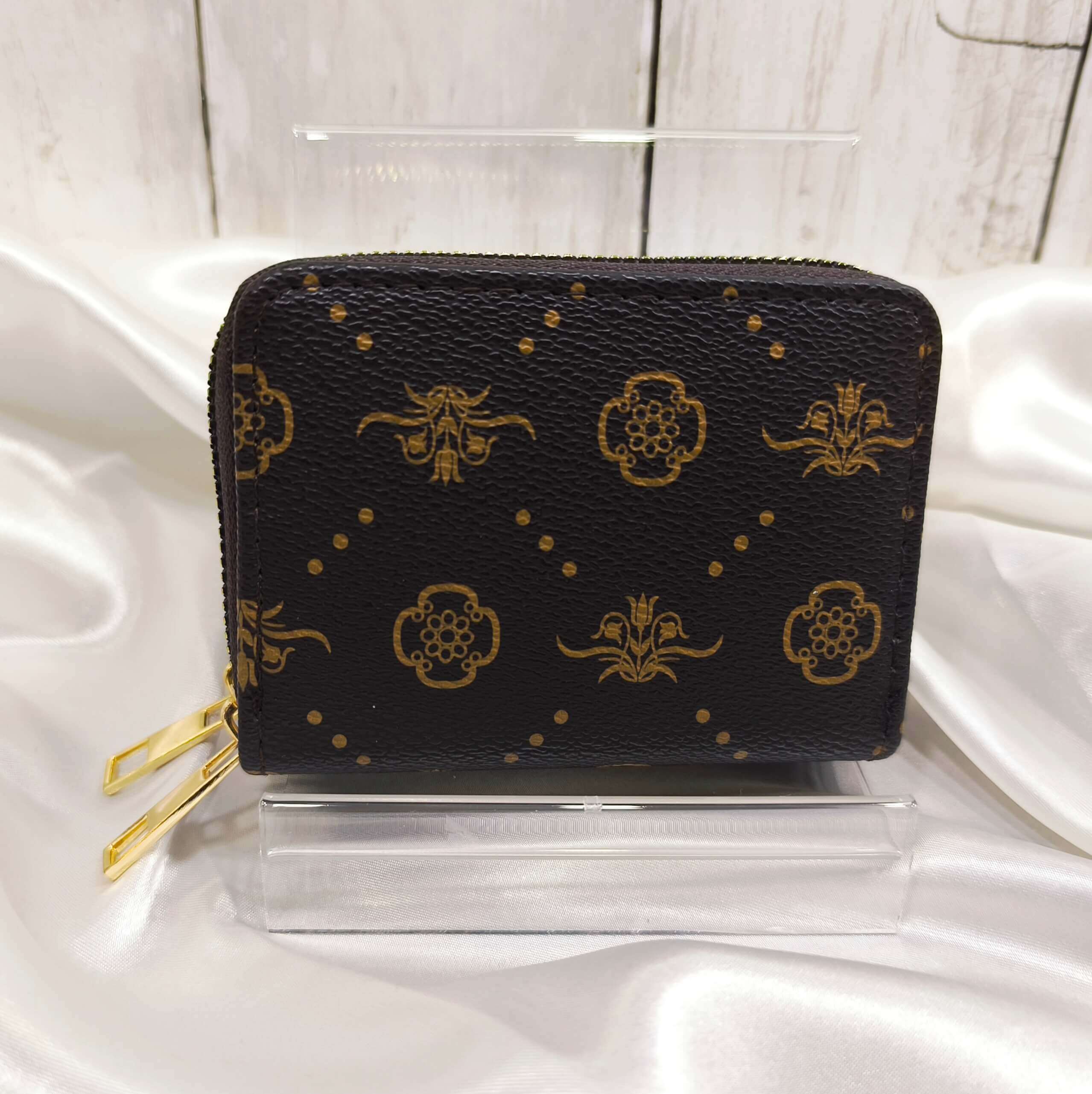 PORTE MONNAIE FEMME A DEUX COMPARTIMENTS - BEIGE OU CAFE FONCE 