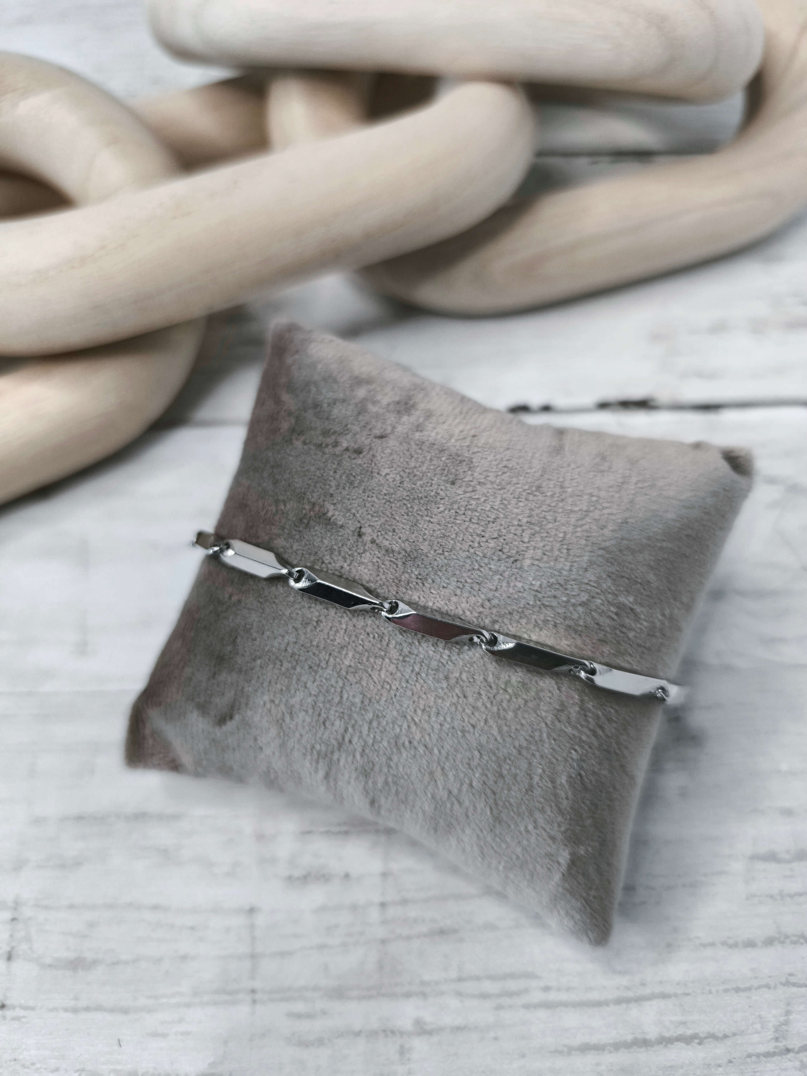 GOURMETTE HOMME - EN ARGENT - MAILLES LONGUES ELEGANTES - 21 CM