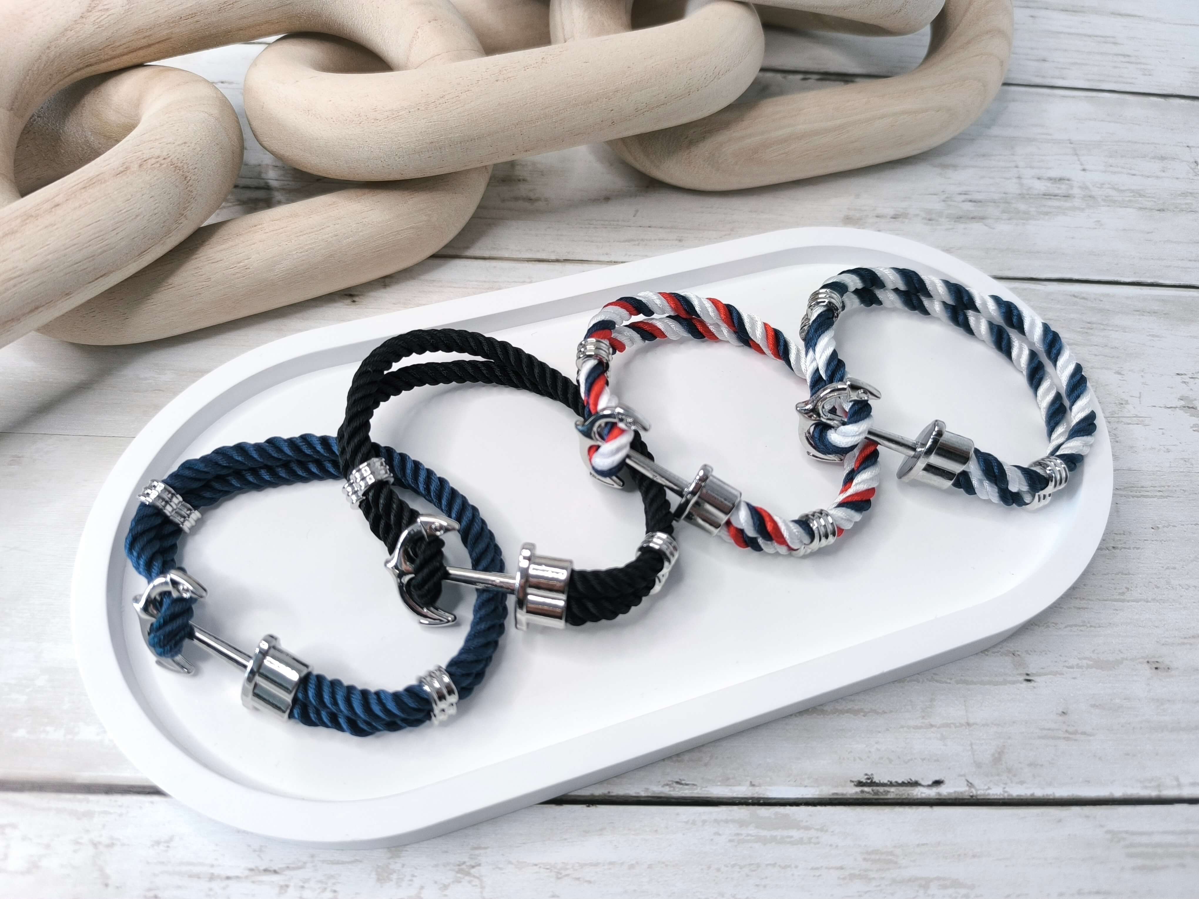 BRACELET MARIN HOMME - ANCRE - 4 COLORIS AU CHOIX -