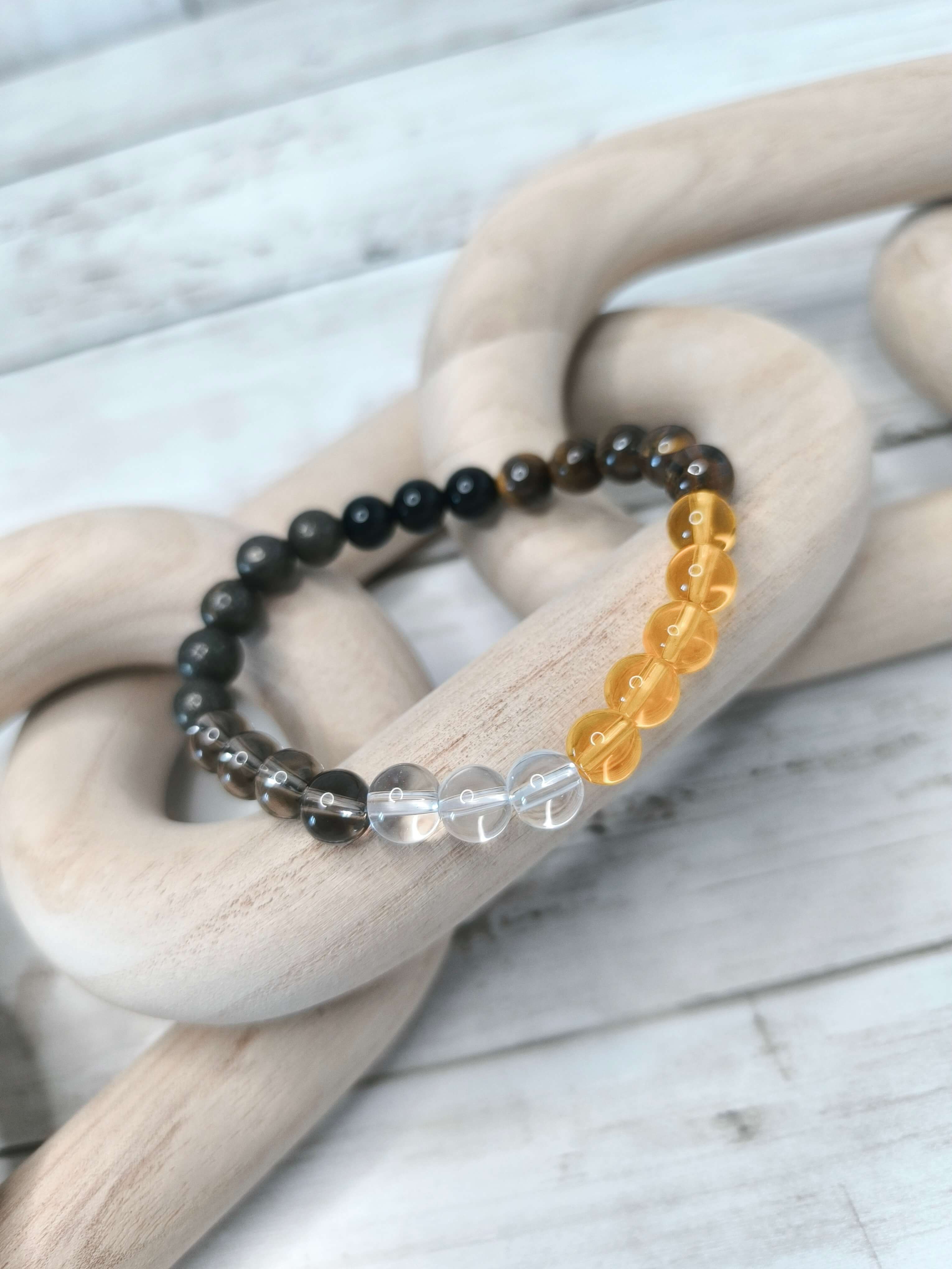 Bracelet 6 Pierres – Protection - Énergie Solaire - Intuition