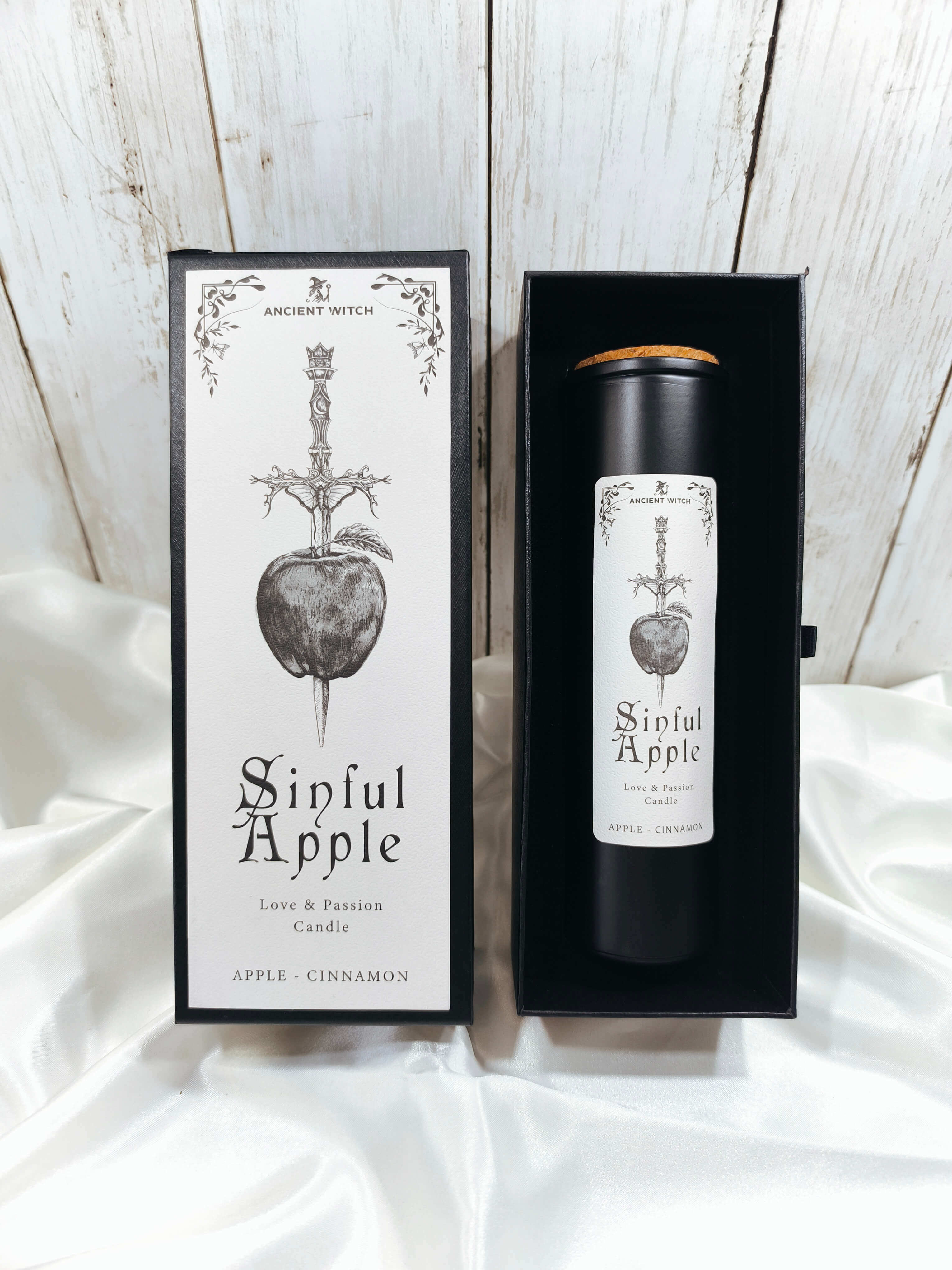 BOUGIE MAGIQUE SORCIERE ANCESTRALE -POMME PECHERESSE - RITUEL D'AMOUR & SEDUCTION