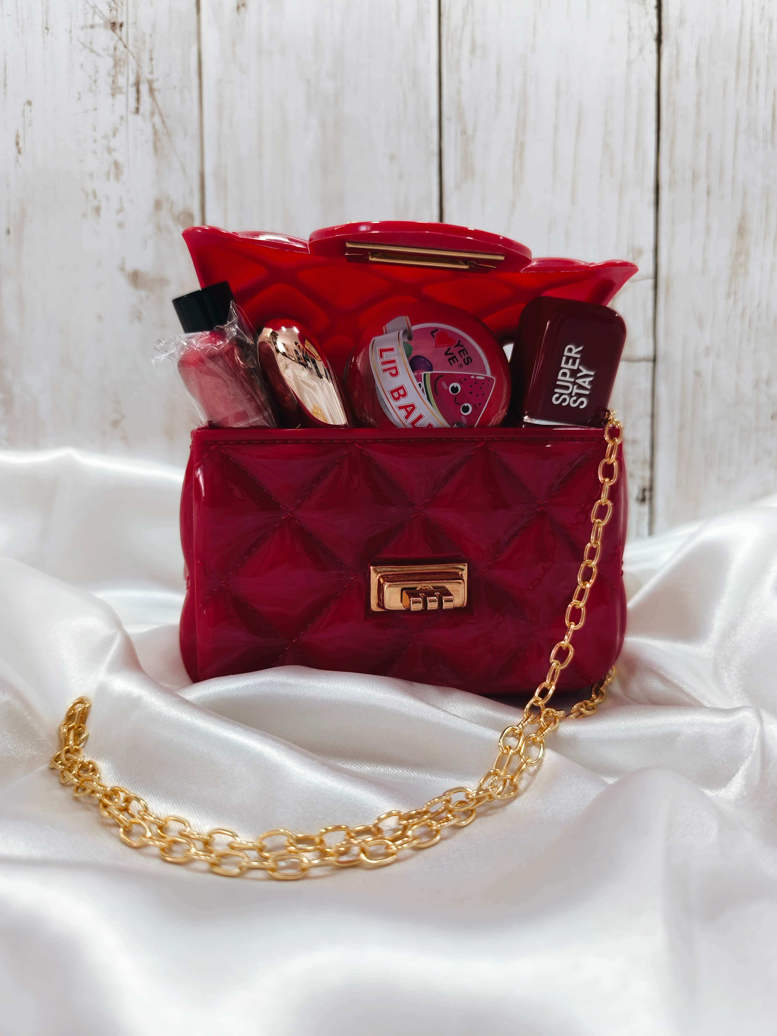 BOX BEAUTE - MINI SAC PVC ROUGE - CHARME & AUDACE 