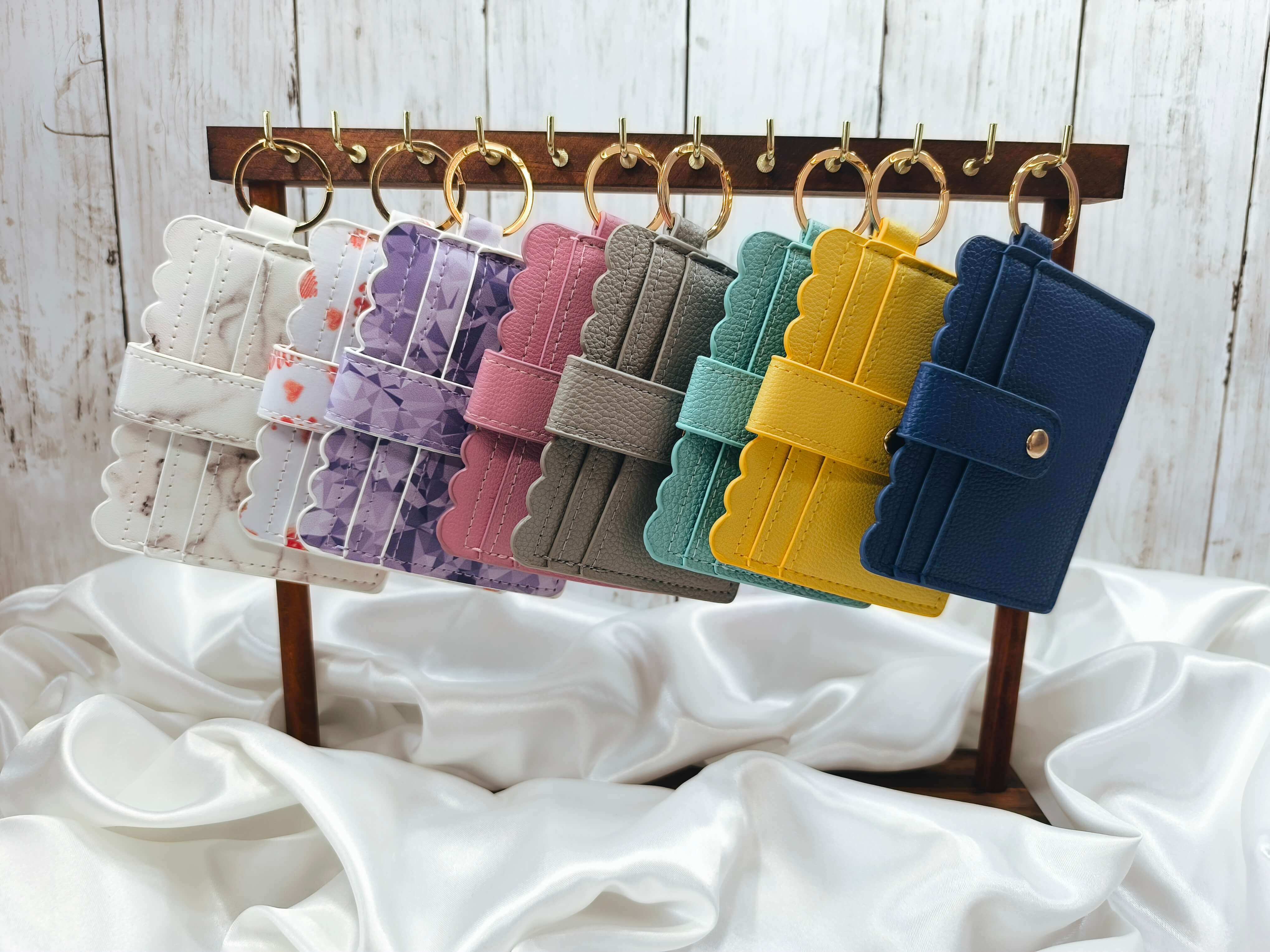 PORTE CLES PORTE CARTES - 2 EN 1 - ACCESSOIRE MULTIFONCTION & ELEGANT - colories au choix